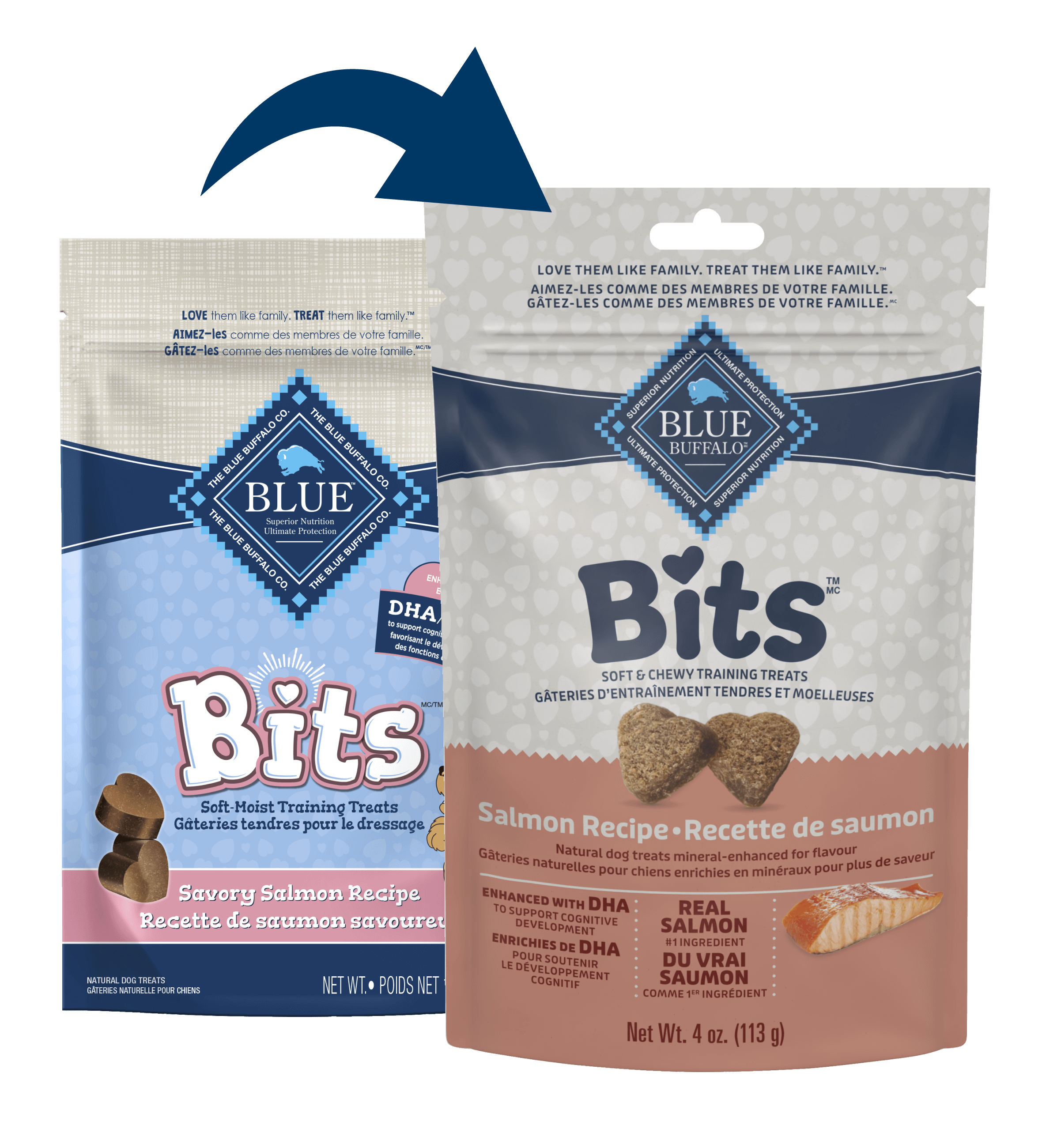 Blue Buffalo Bits Salmon Recipe Dog Treats, 4 oz bag