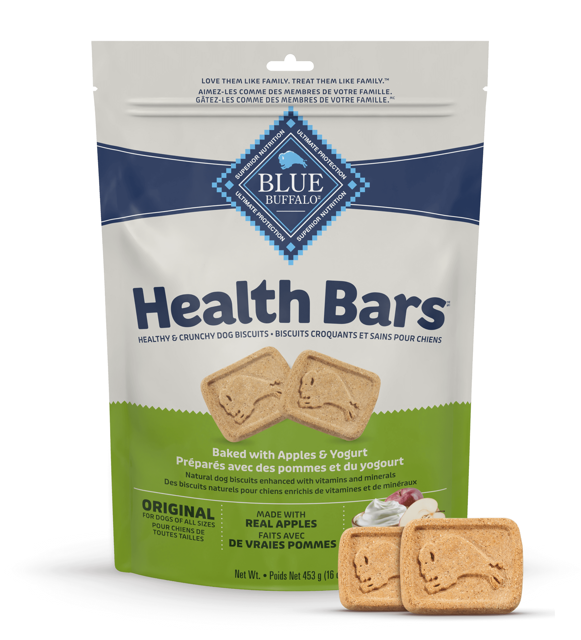 BLUE Health Bars with Apples Yogurt Dog Biscuits