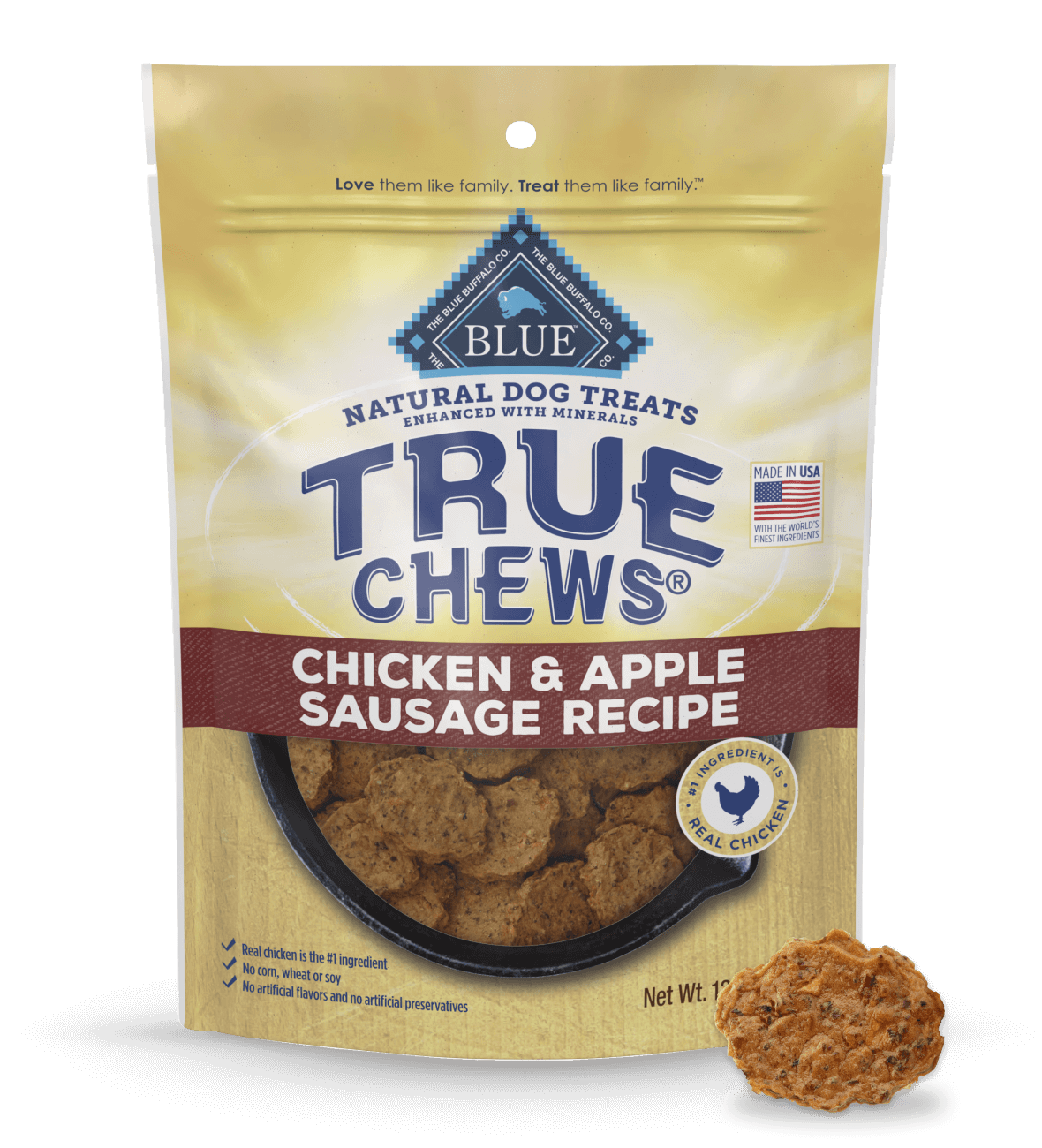 blue true chews ® premium treats with real chicken & apple dog treats