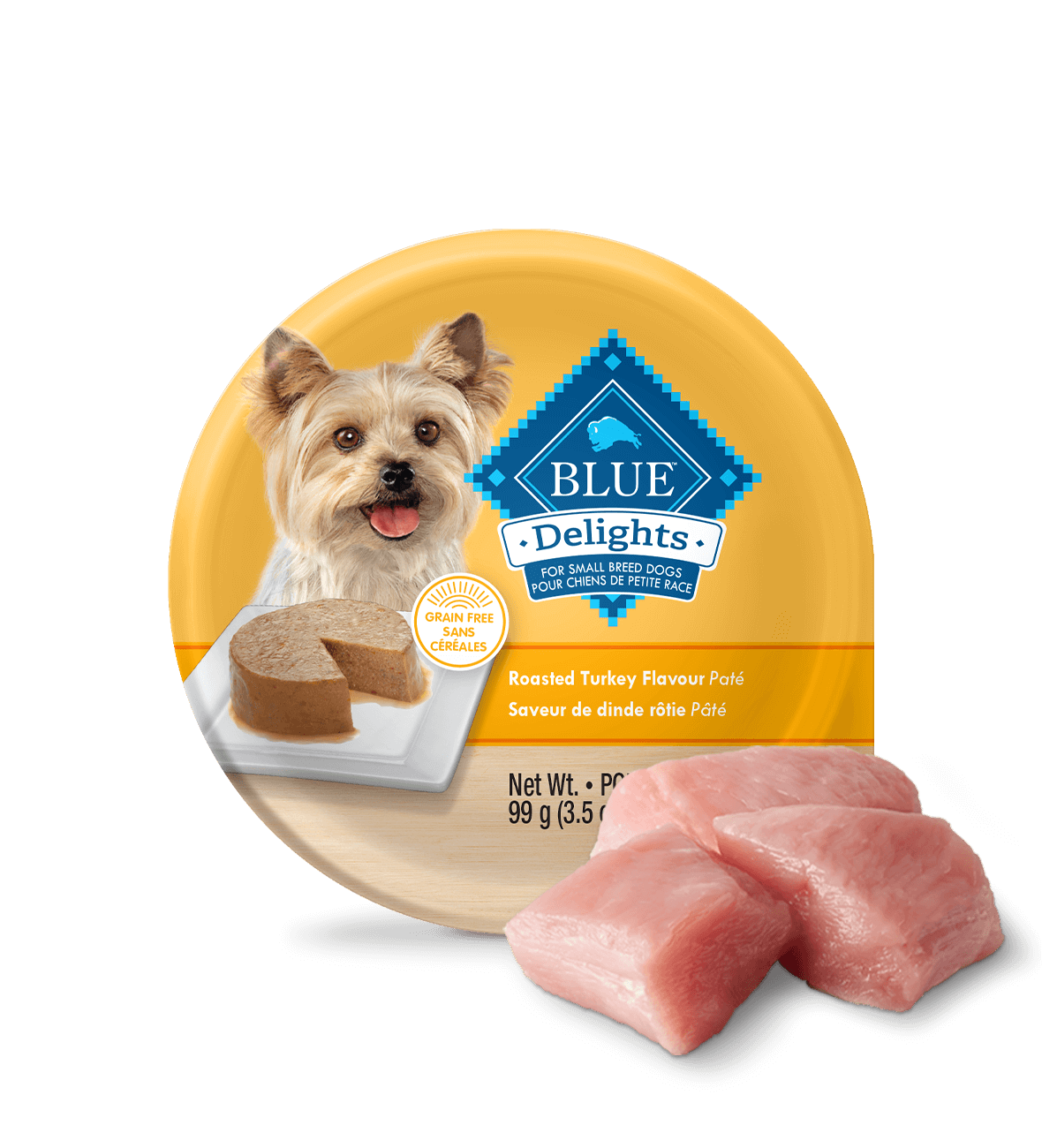 blue delights roasted turkey flavour in savoury juices dog wet food