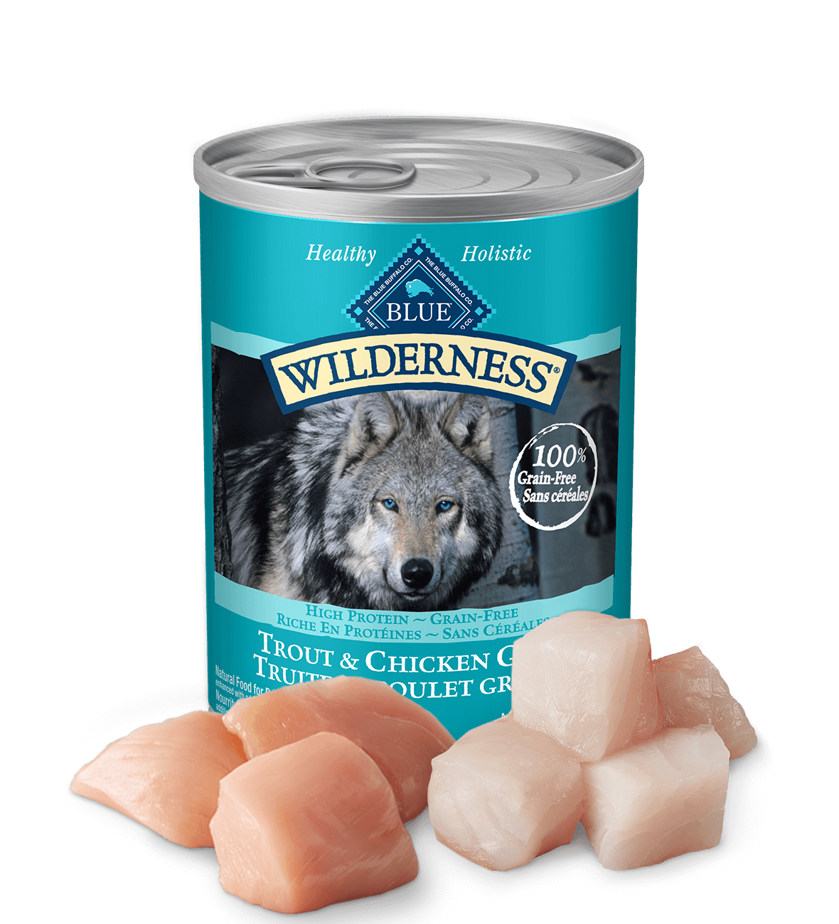 blue wilderness truite et poulet grillés chien nourriture humide