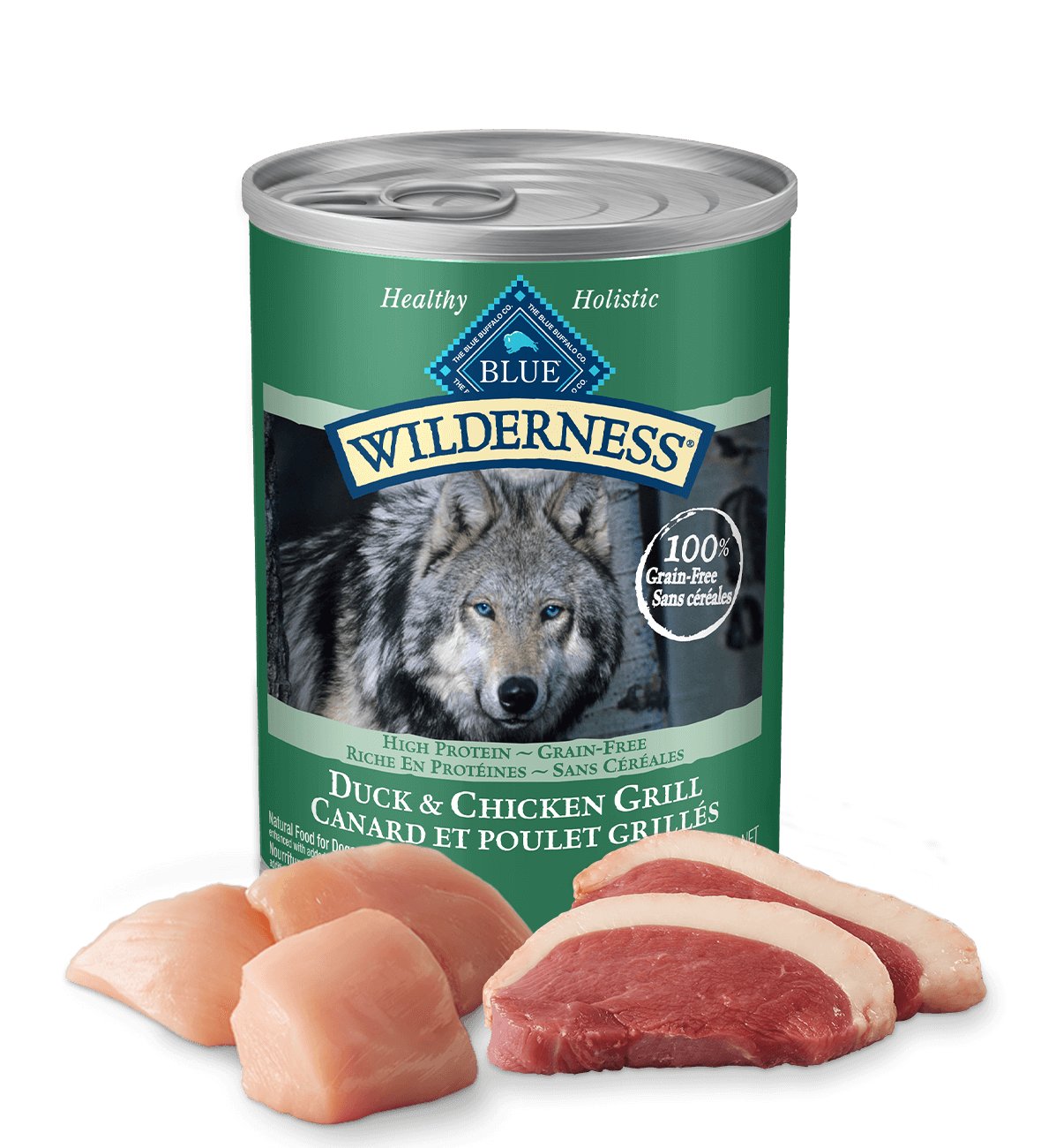 blue wilderness canard et poulet grillés chien nourriture humide