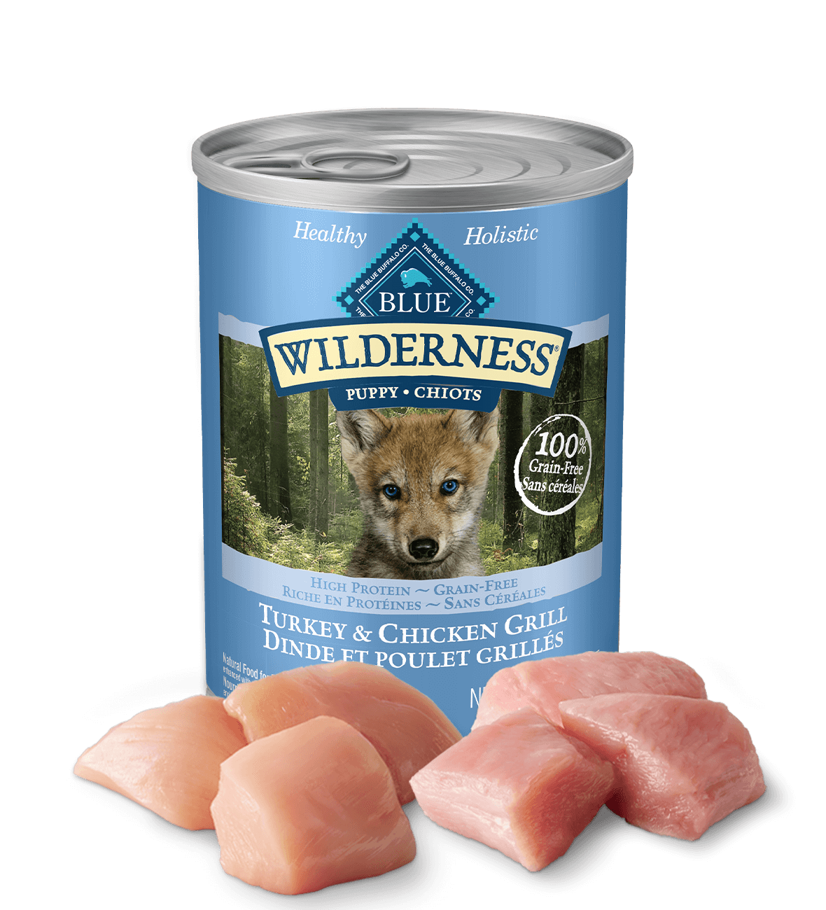 Canada Wilderness turkey and chicken puppy canned wet dog food