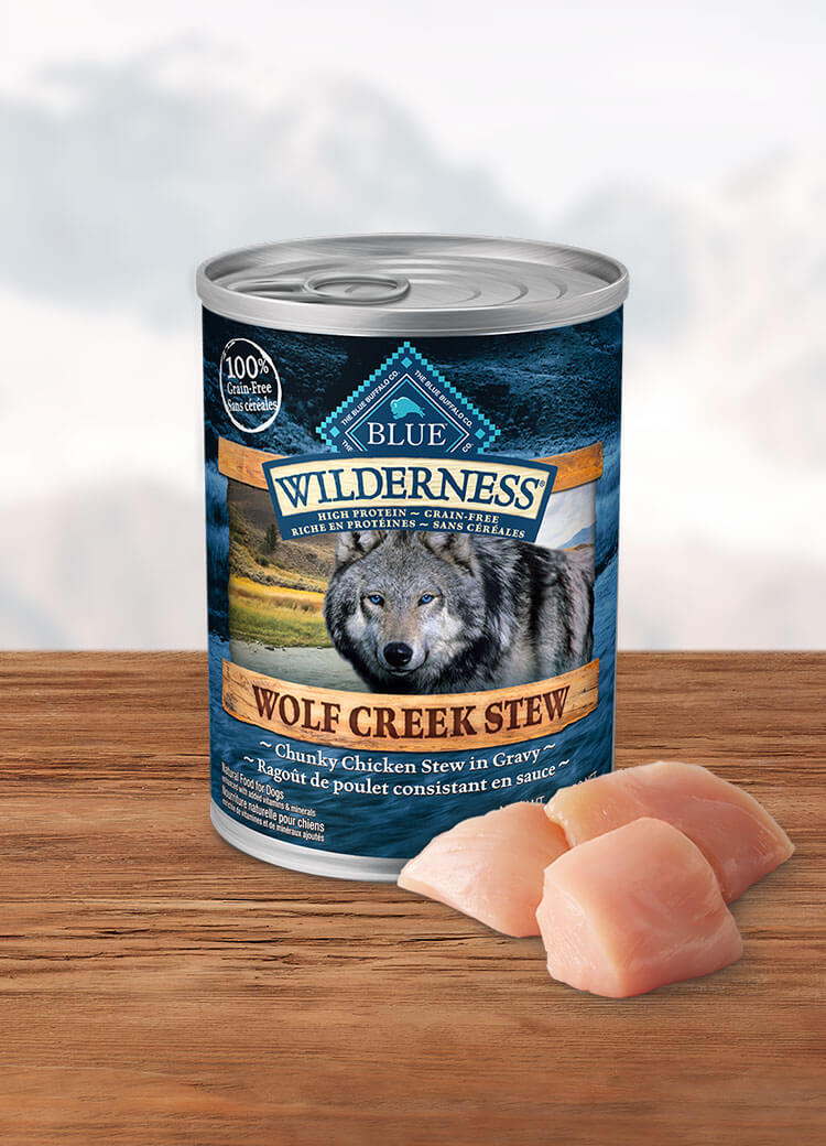 Canada Wilderness Wolf Creek Stew chicken adult canned wet dog food