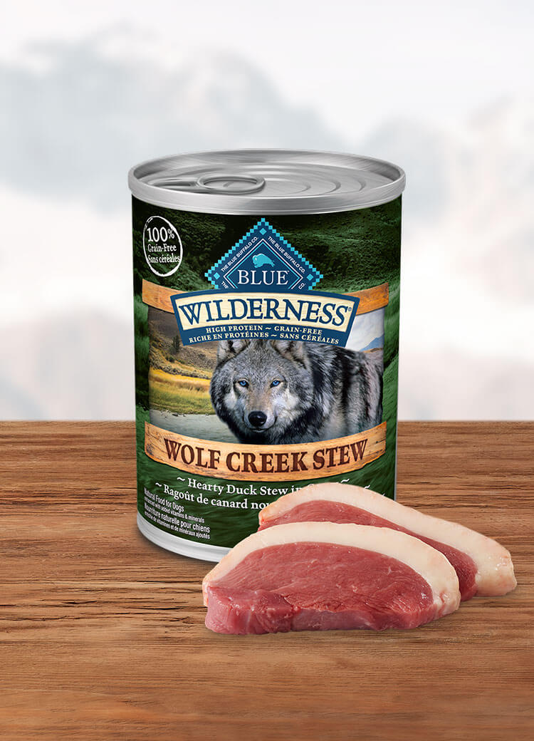 Canada Wilderness Wolf Creek Stew duck adult canned wet dog food
