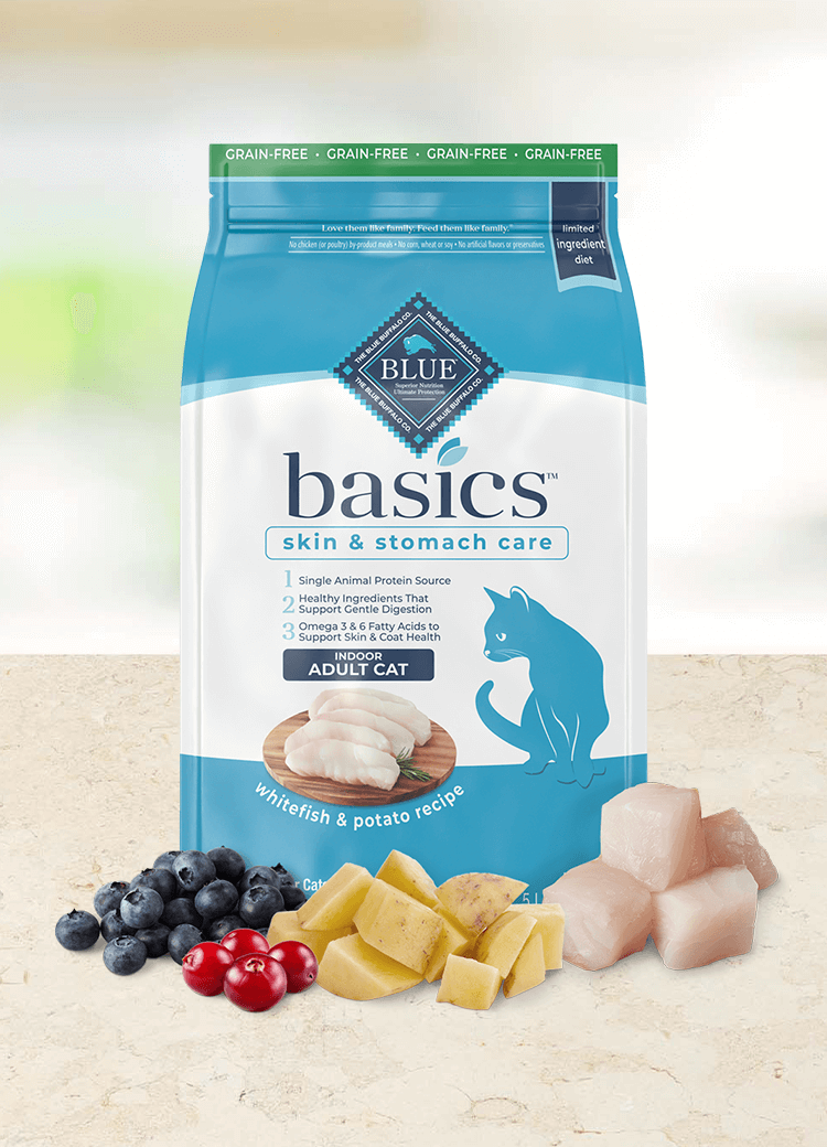 Blue buffalo basics fish and potato cat on sale food