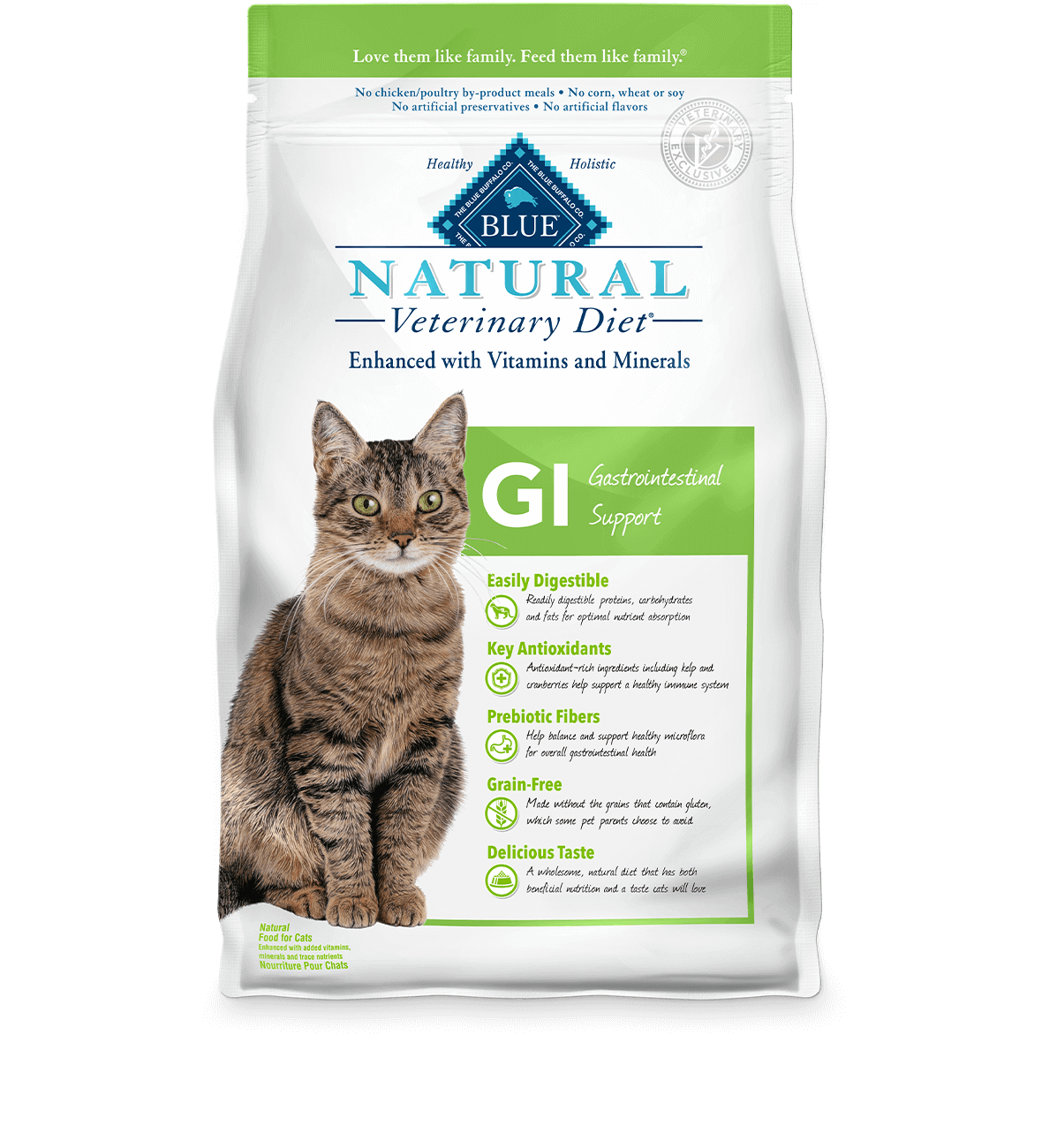 blue natural veterinary diet gi gastrointestinal support cat dry food