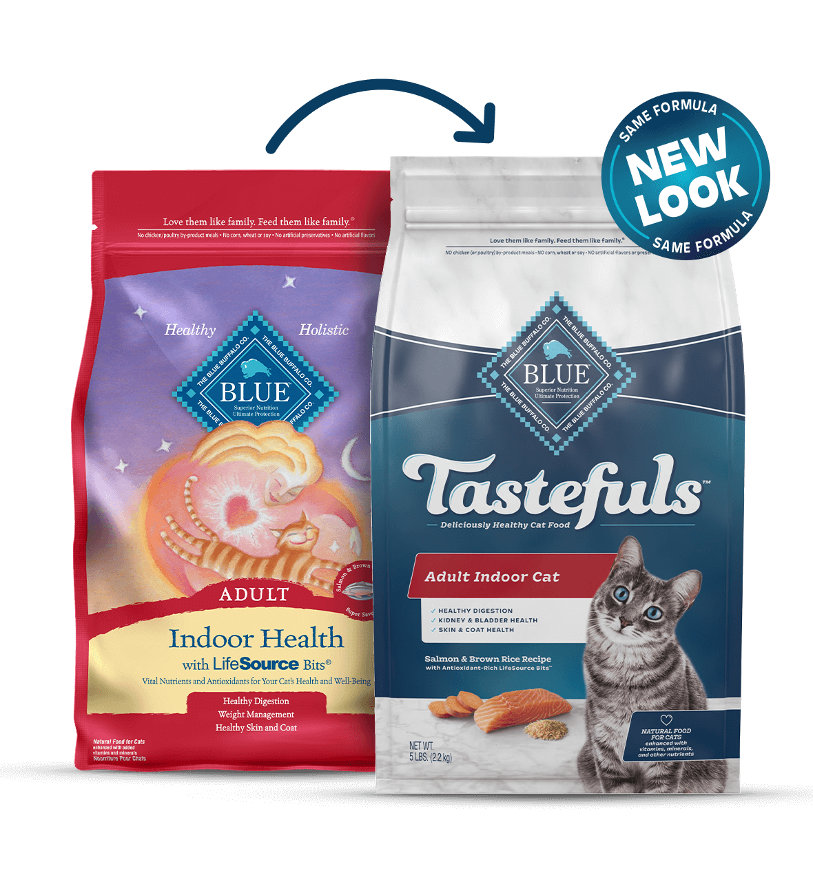 blue tastefuls adult indoor salmon & brown rice recipe cat dry food