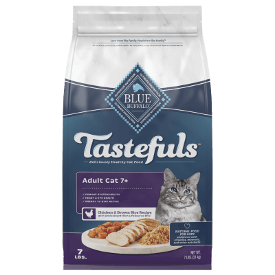 BLUE Tastefuls Adult Cat 7+ Chicken & Brown Rice