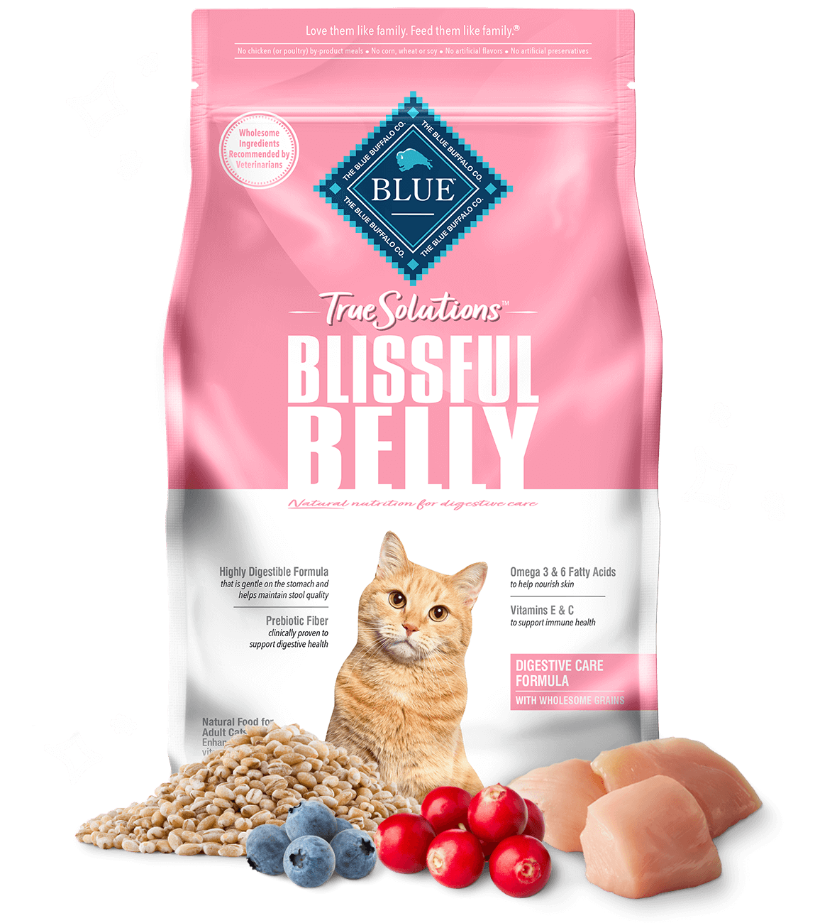 blue true solutions blissful belly digestive care cat dry food