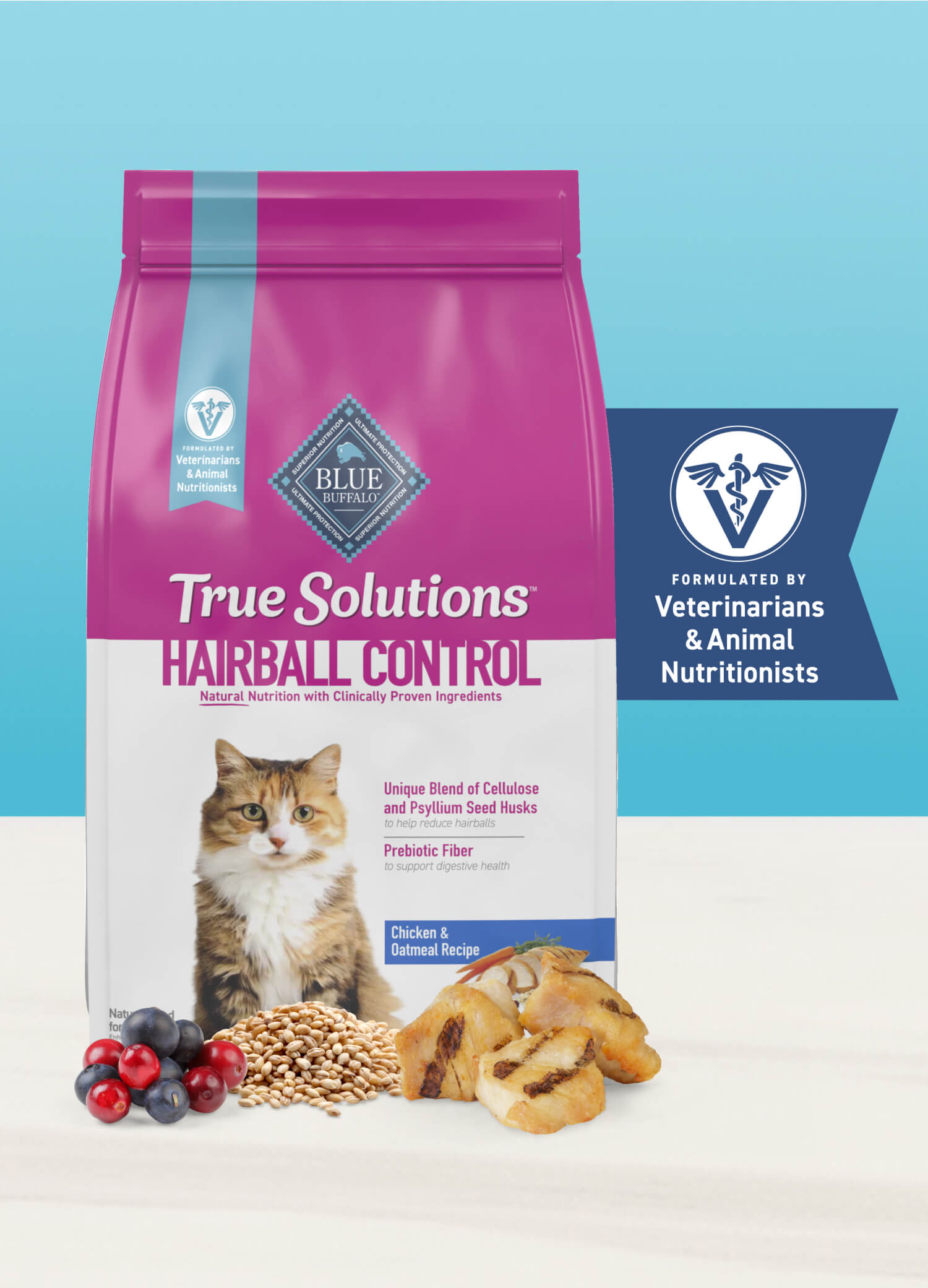 Cat food for hairballs and sensitive stomach best sale