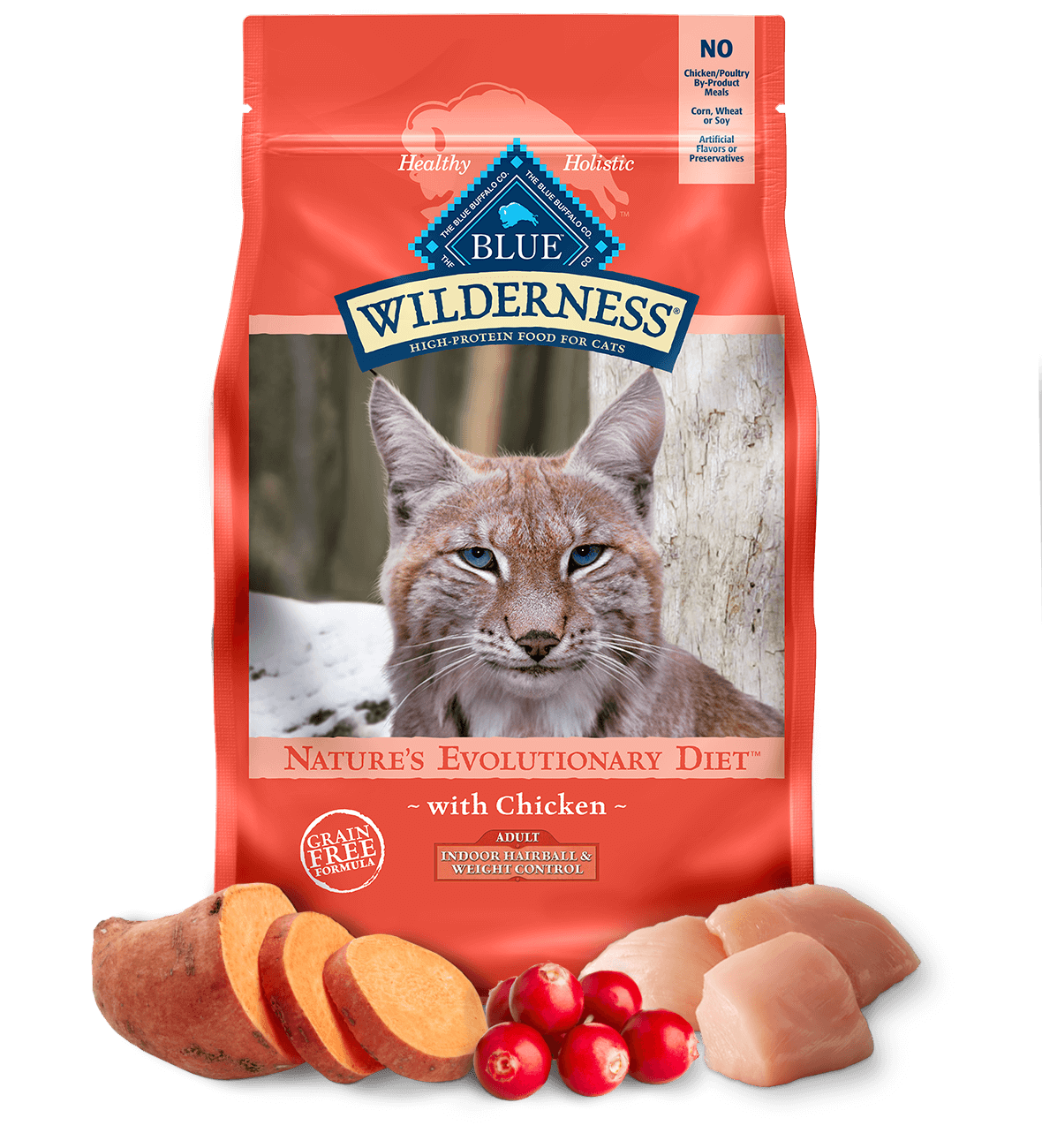 blue wilderness adult indoor hairball &amp; weight control cat dry food