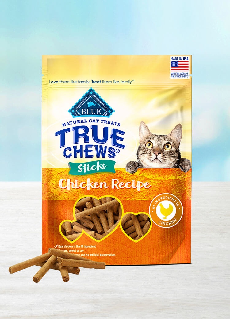 BLUE True Chews Sticks Cat Treats Made with Real Chicken