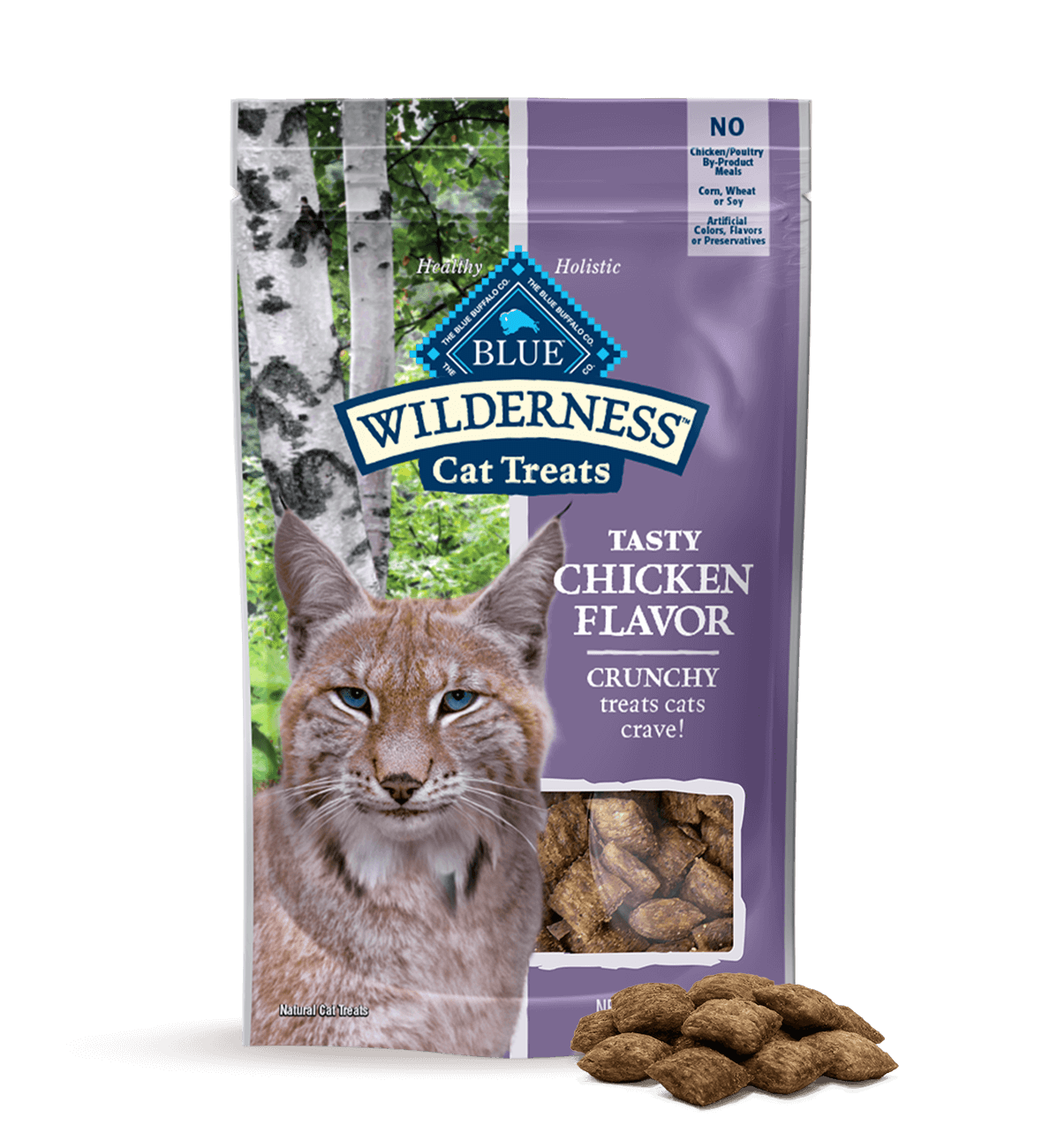 BLUE Wilderness Crunchy Chicken Cat Treats Blue Buffalo