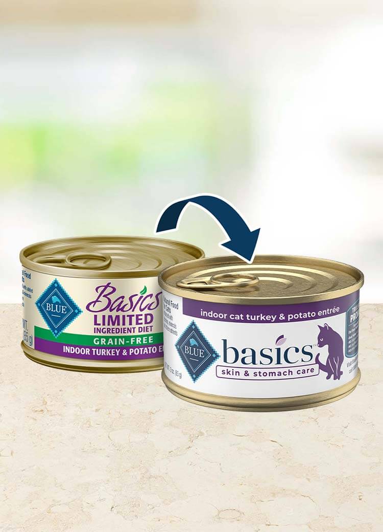 BLUE Basics Wet Cat Food Grain Free Indoor Turkey Potato