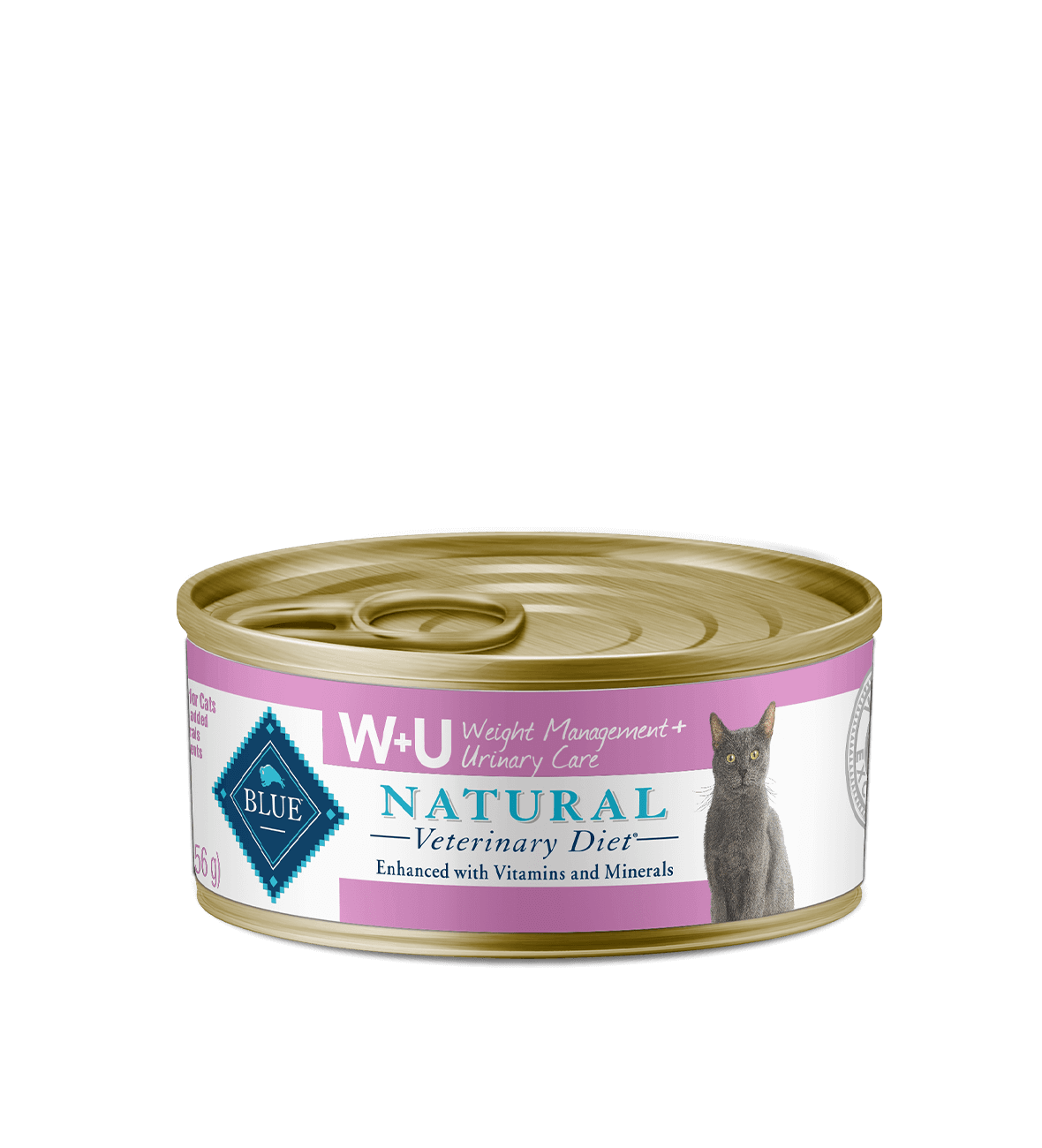blue natural veterinary diet w+u weight management + urinary care cat wet food