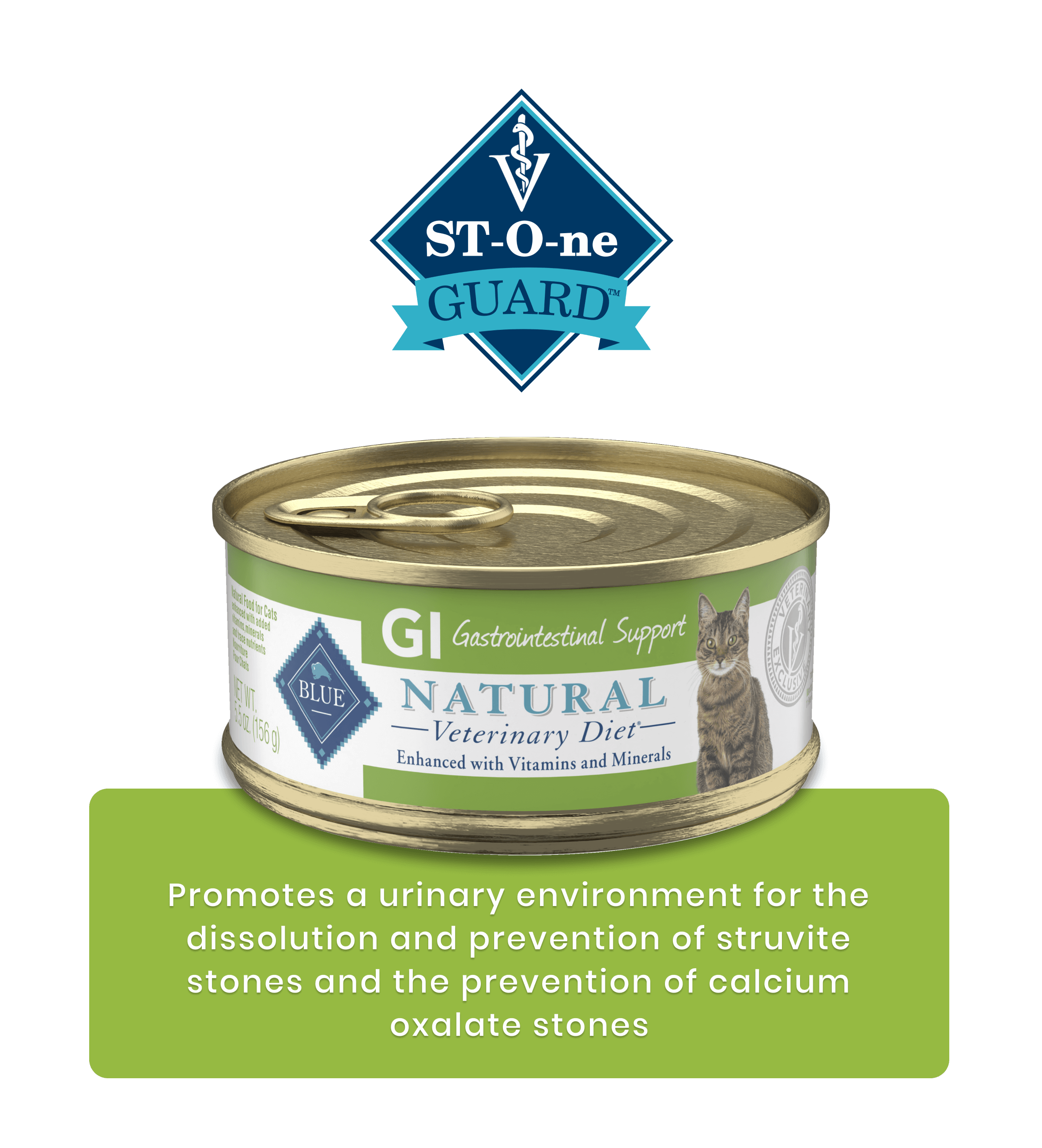 GI Gastrointestinal Support St-O-ne Guard Promotes a urinary environment for the dissolution and prevention of struvite stones and the prevention of calcium oxalate stones