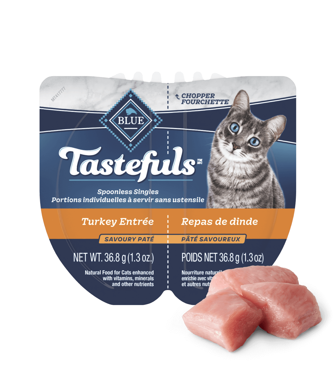 BLUE Tastefuls Spoonless Singles Adult Cat Wet Cat Food Turkey Pate