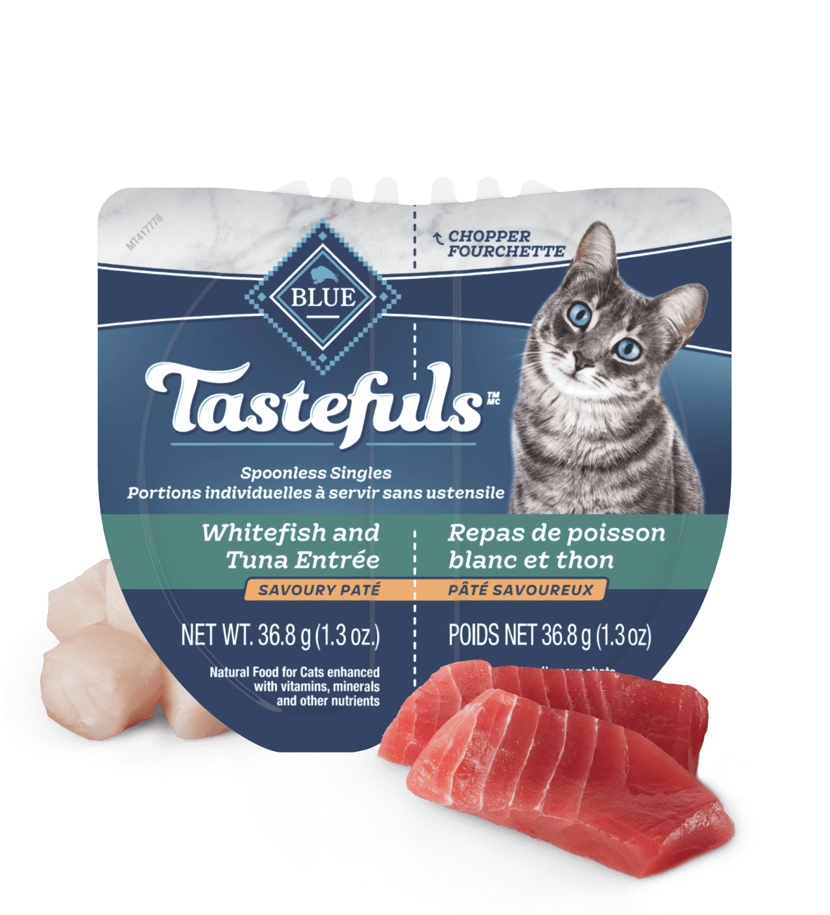 blue tastefuls spoonless singles poisson blanc et thon en pâté onctueux chat nourriture humide