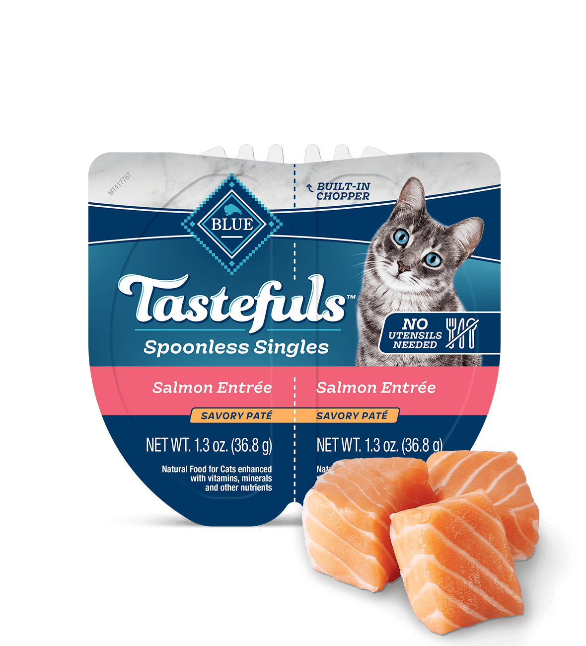 blue tastefuls spoonless singles silky-smooth salmon paté cat wet food