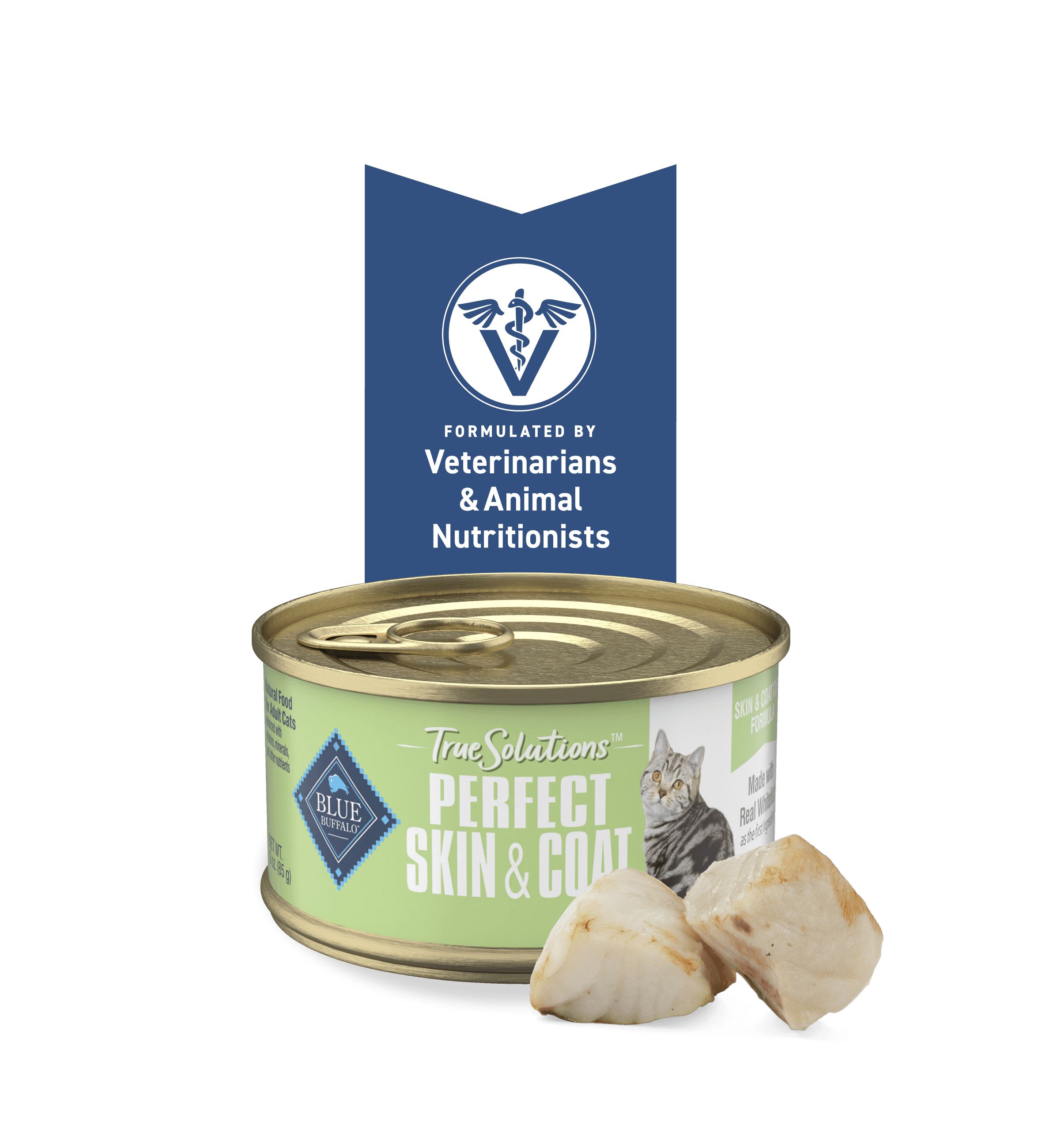 blue true solutions skin & coat care whitefish recipe cat wet food