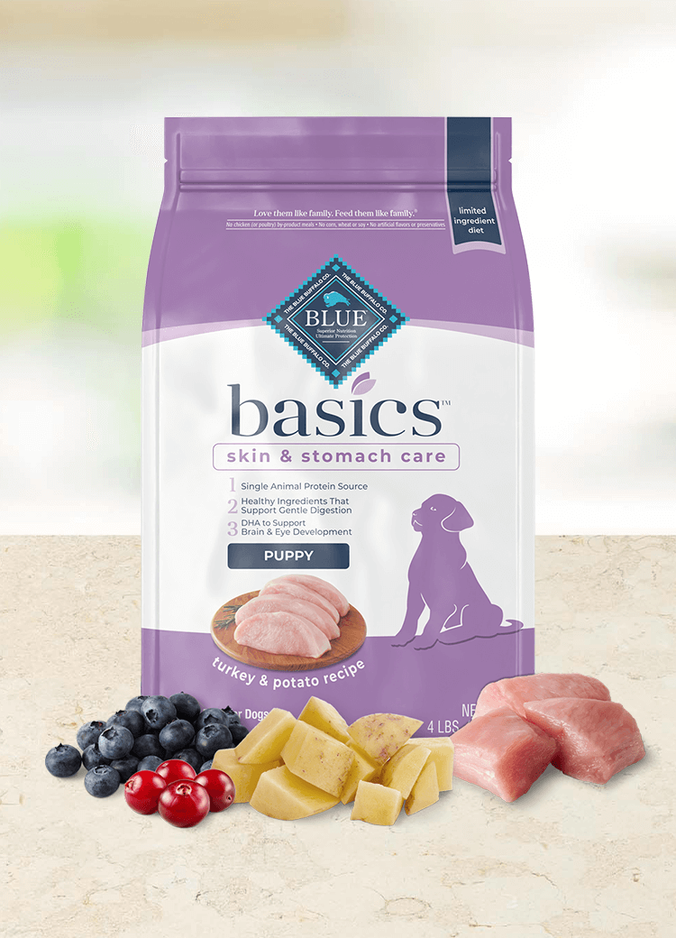 Blue basics 2025 puppy food