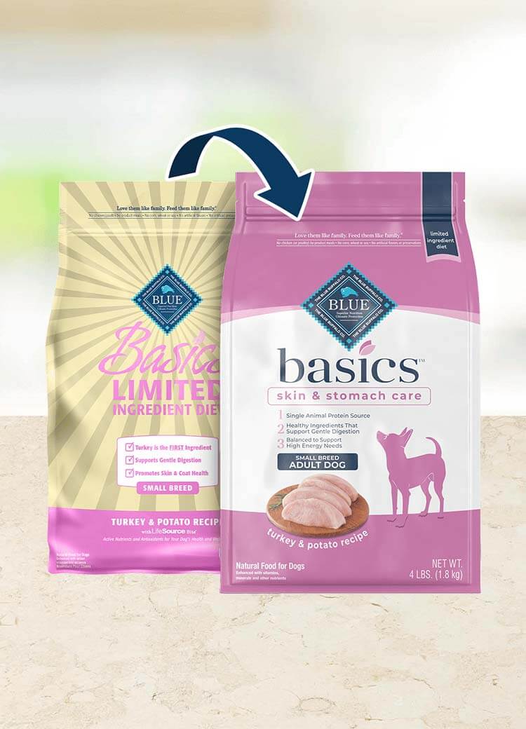 Blue basics small 2025 breed dog food