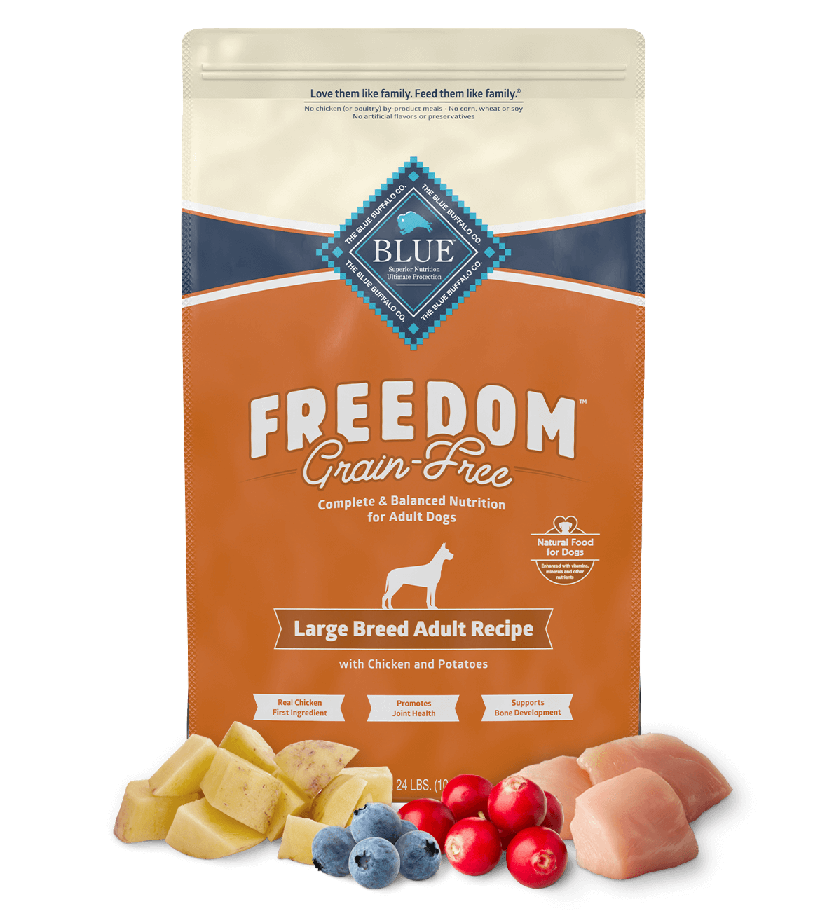 Blue buffalo dog store food orange bag