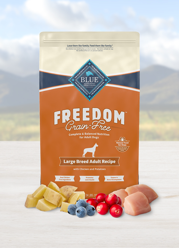 Blue Buffalo Freedom Grain Free Natural Adult Chicken Dry Dog Food 24 lbs. 