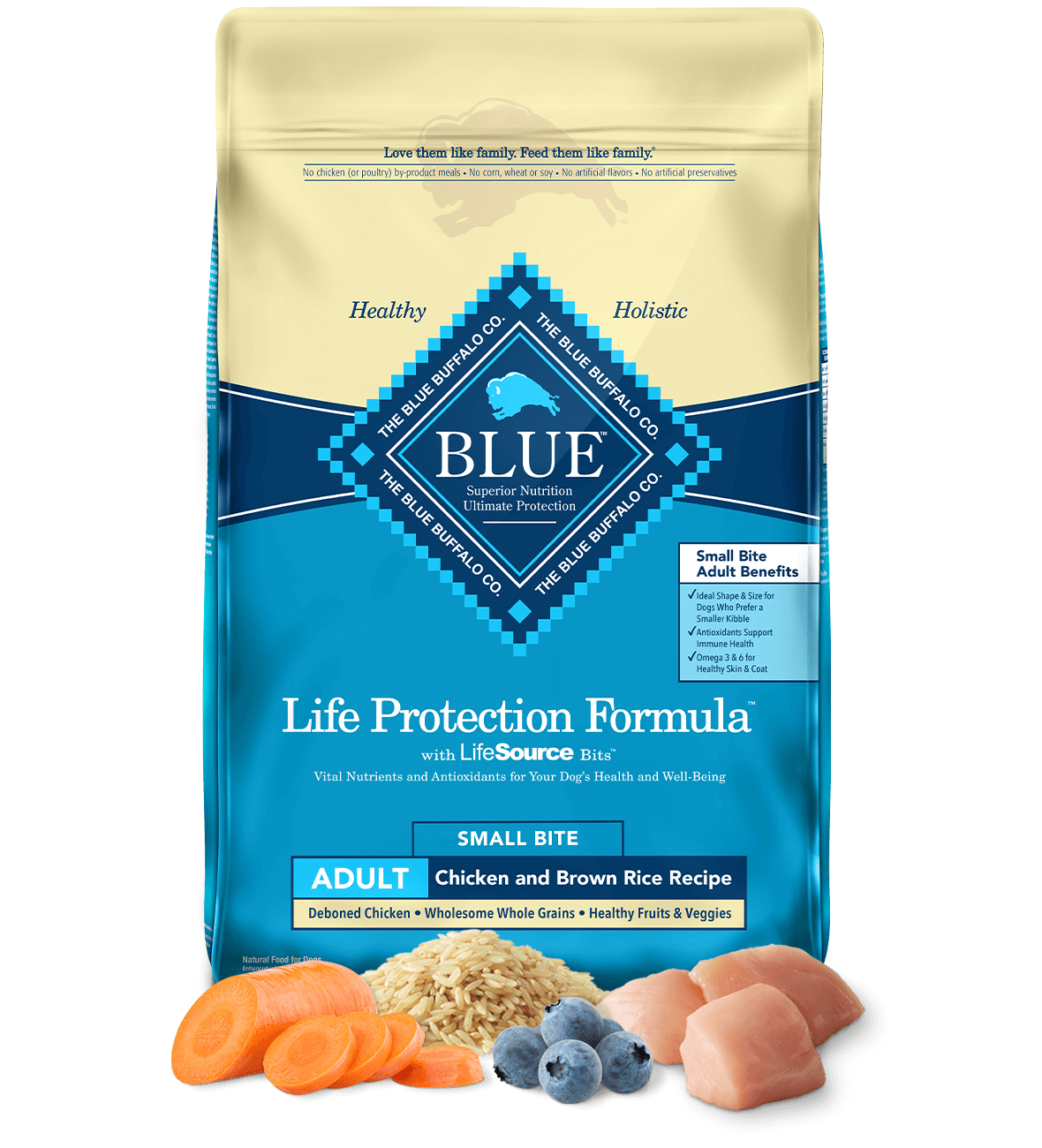 life protection formula adult small bite chicken & brown rice dog dry food