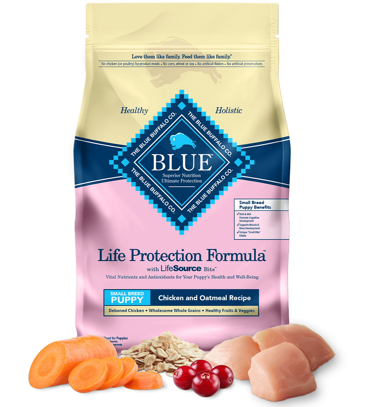 life protection formula small breed puppy chicken & oatmeal recipe dog dry food