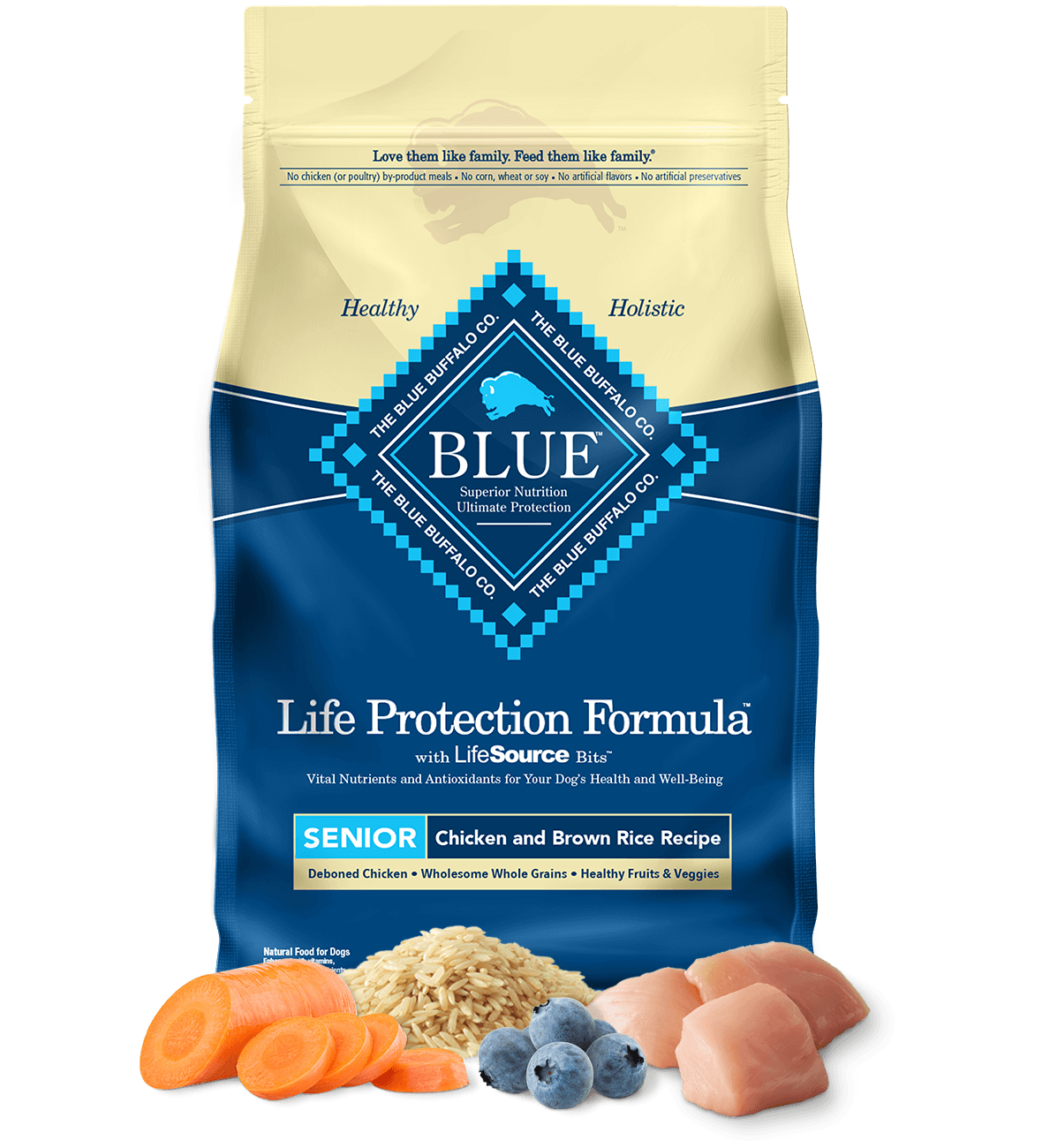 life protection formula senior chicken & brown rice recipe dog dry food