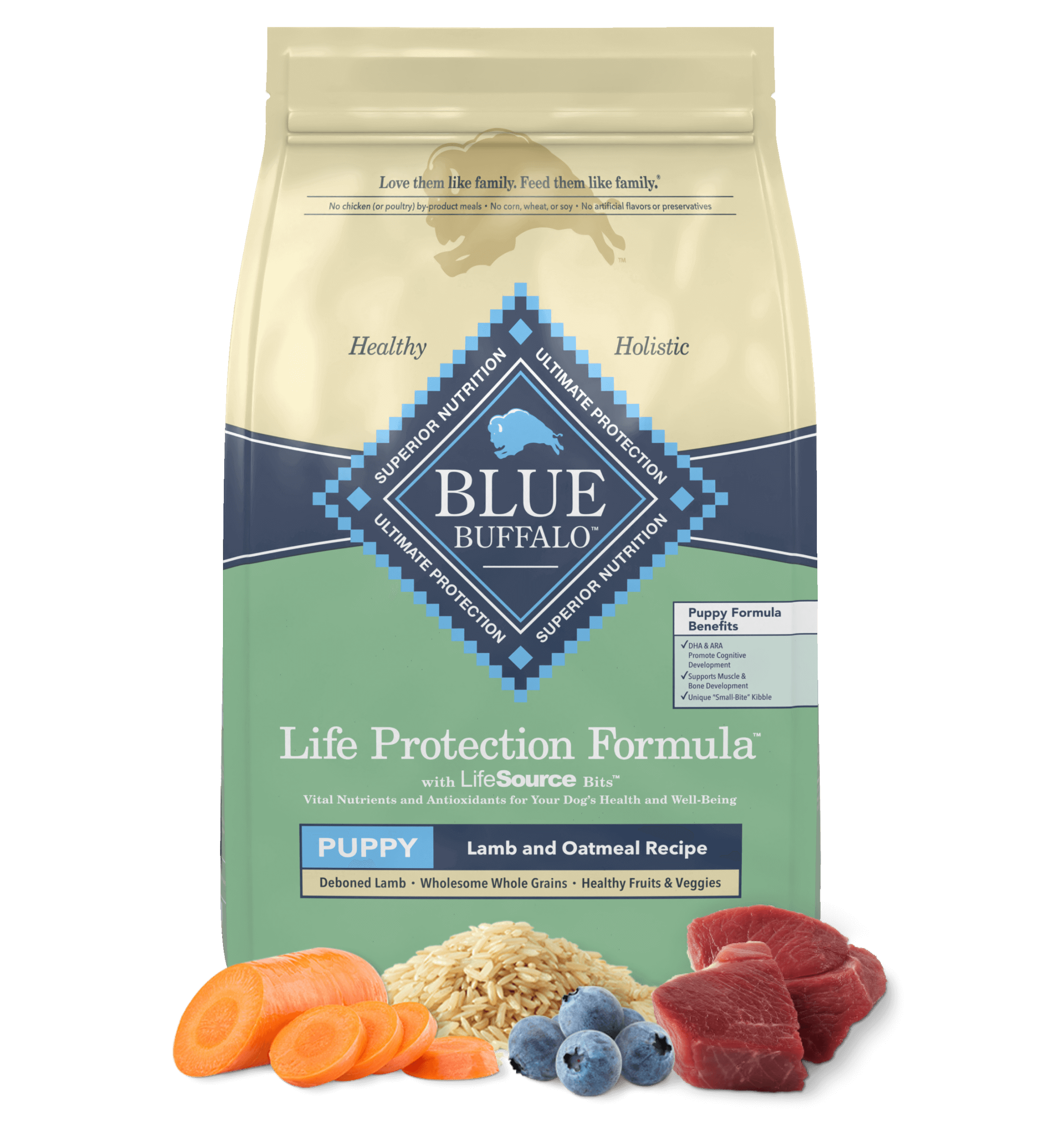 Life protection formula puppy lamb & oatmeal recipe dog dry food