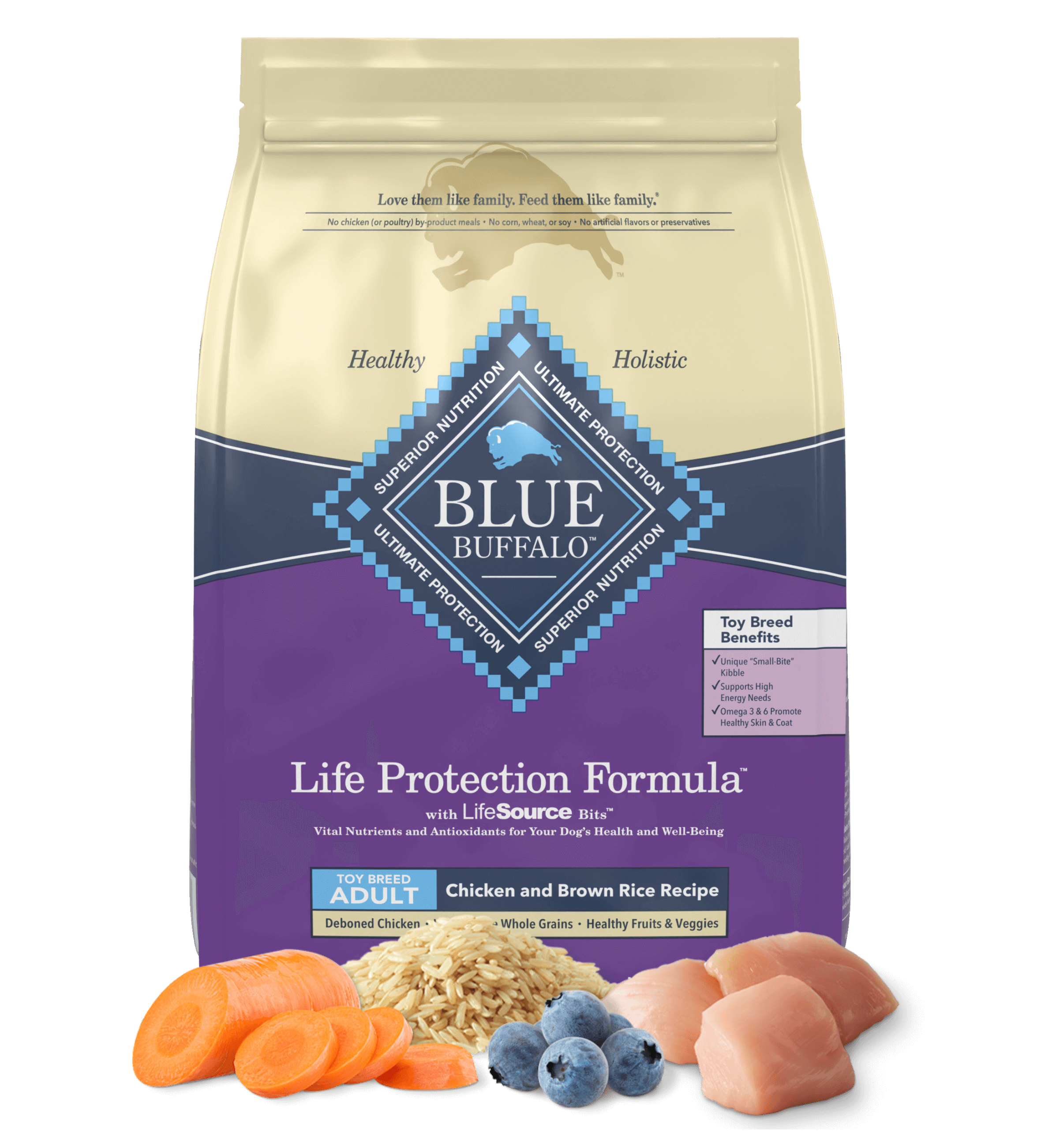 Blue buffalo senior store dog food ingredients