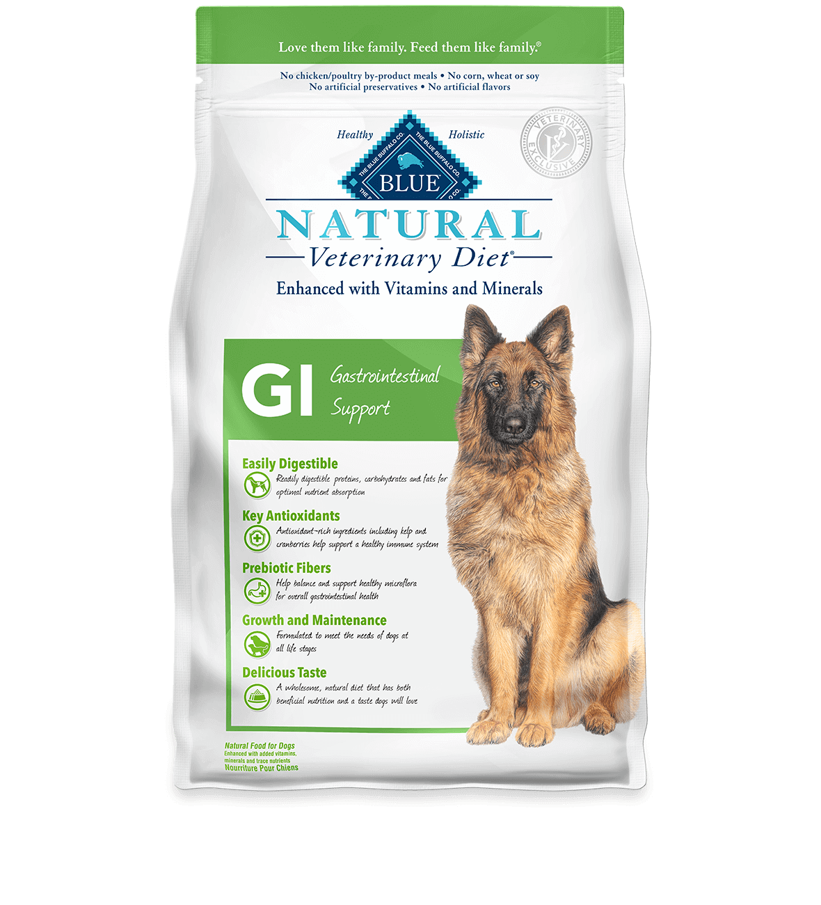 blue natural veterinary diet gi gastrointestinal support dog dry food