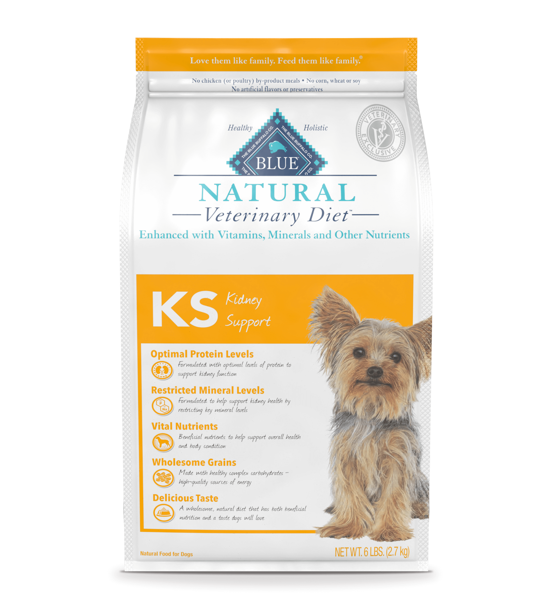 blue natural veterinary diet ks kidney support dog dry food