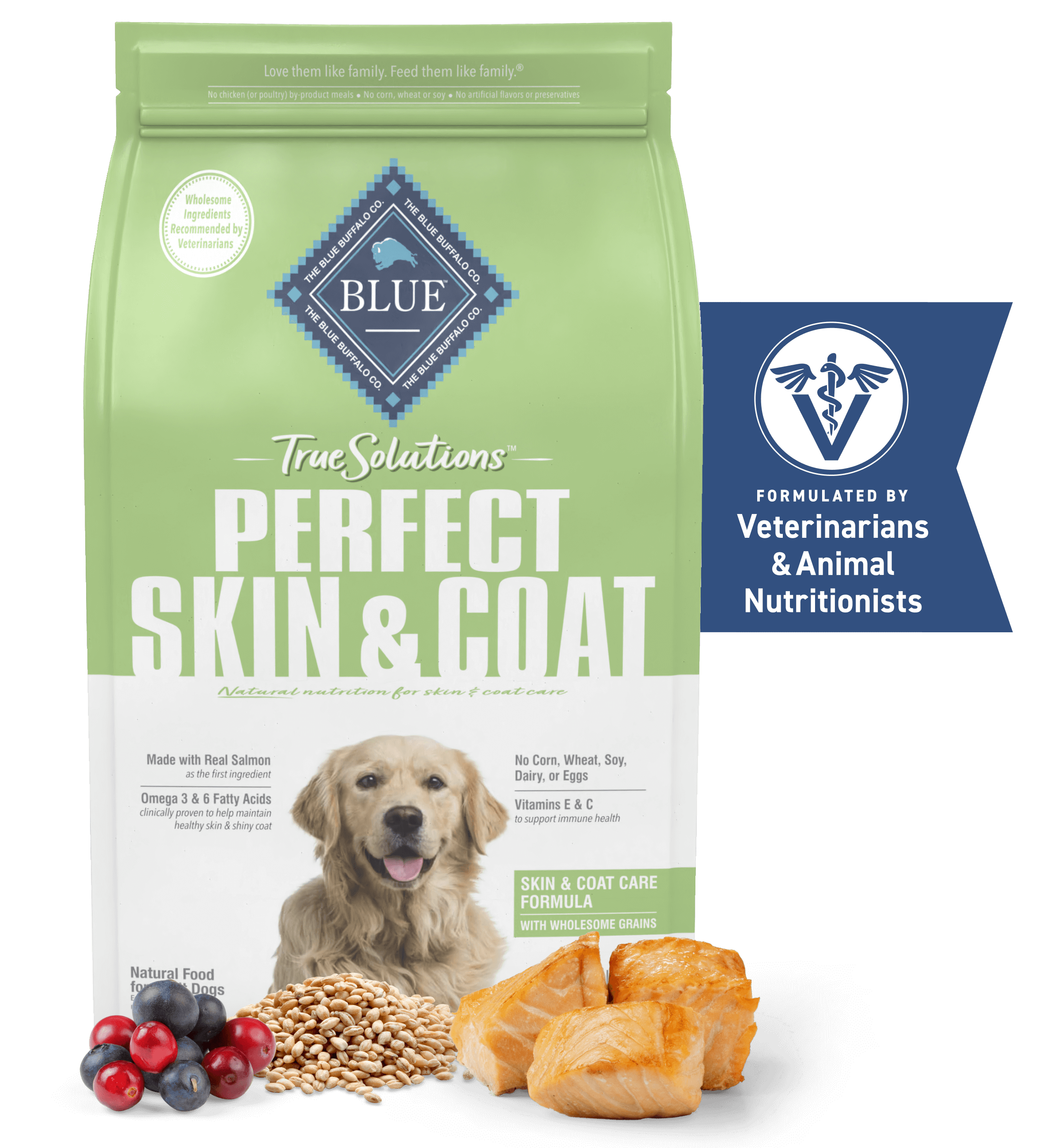 BLUE True Solutions Best Life Adult Dry Dog Food Skin Coat Care