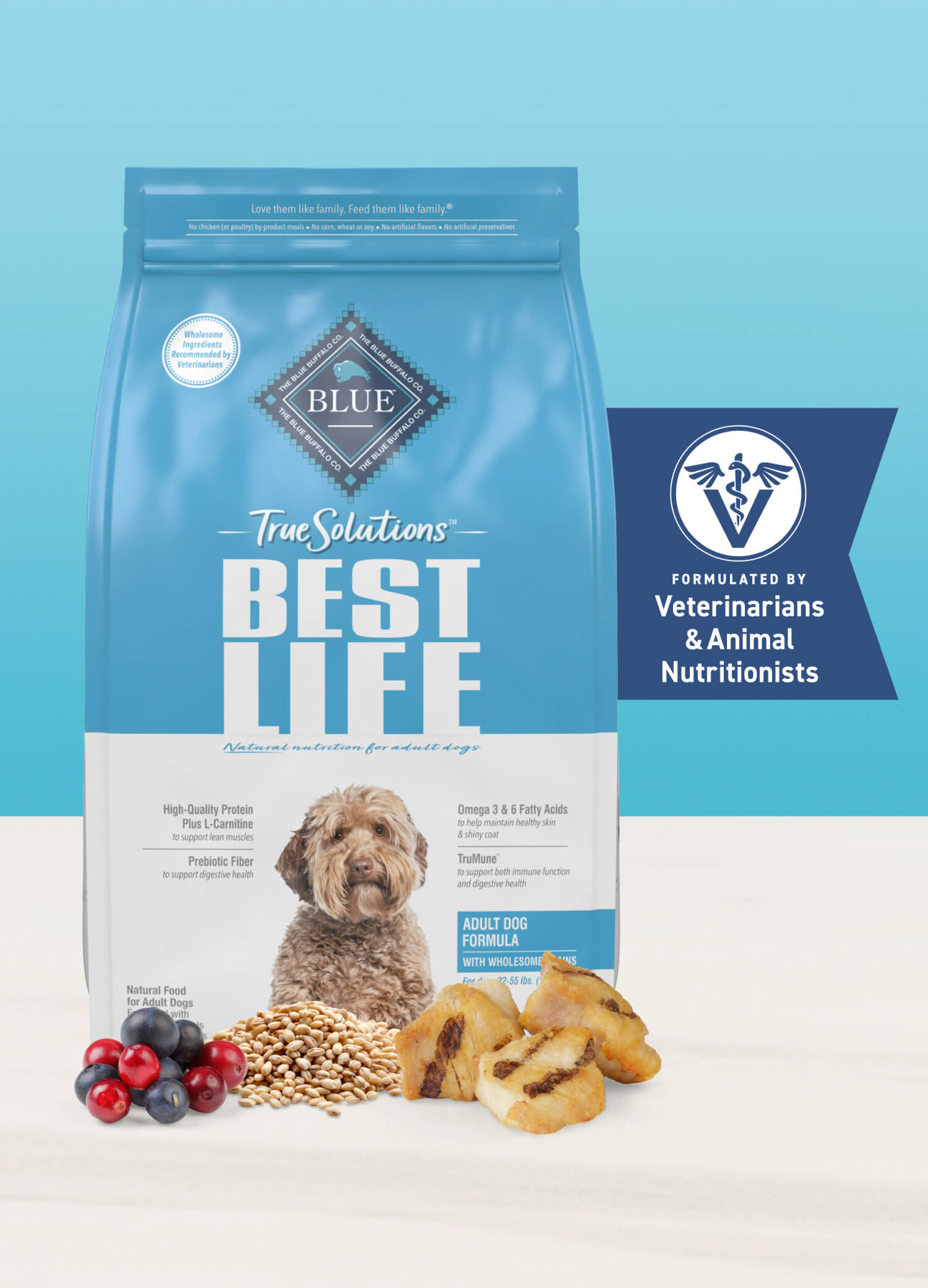 Bag of BLUE True Solutions™ Best Life dog food