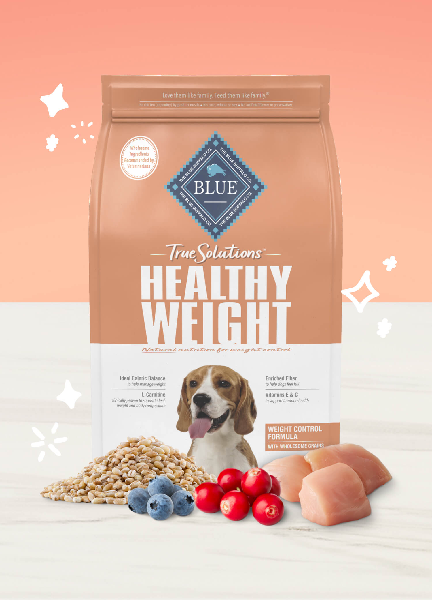 Blue true solutions healthy weight control dog dry food