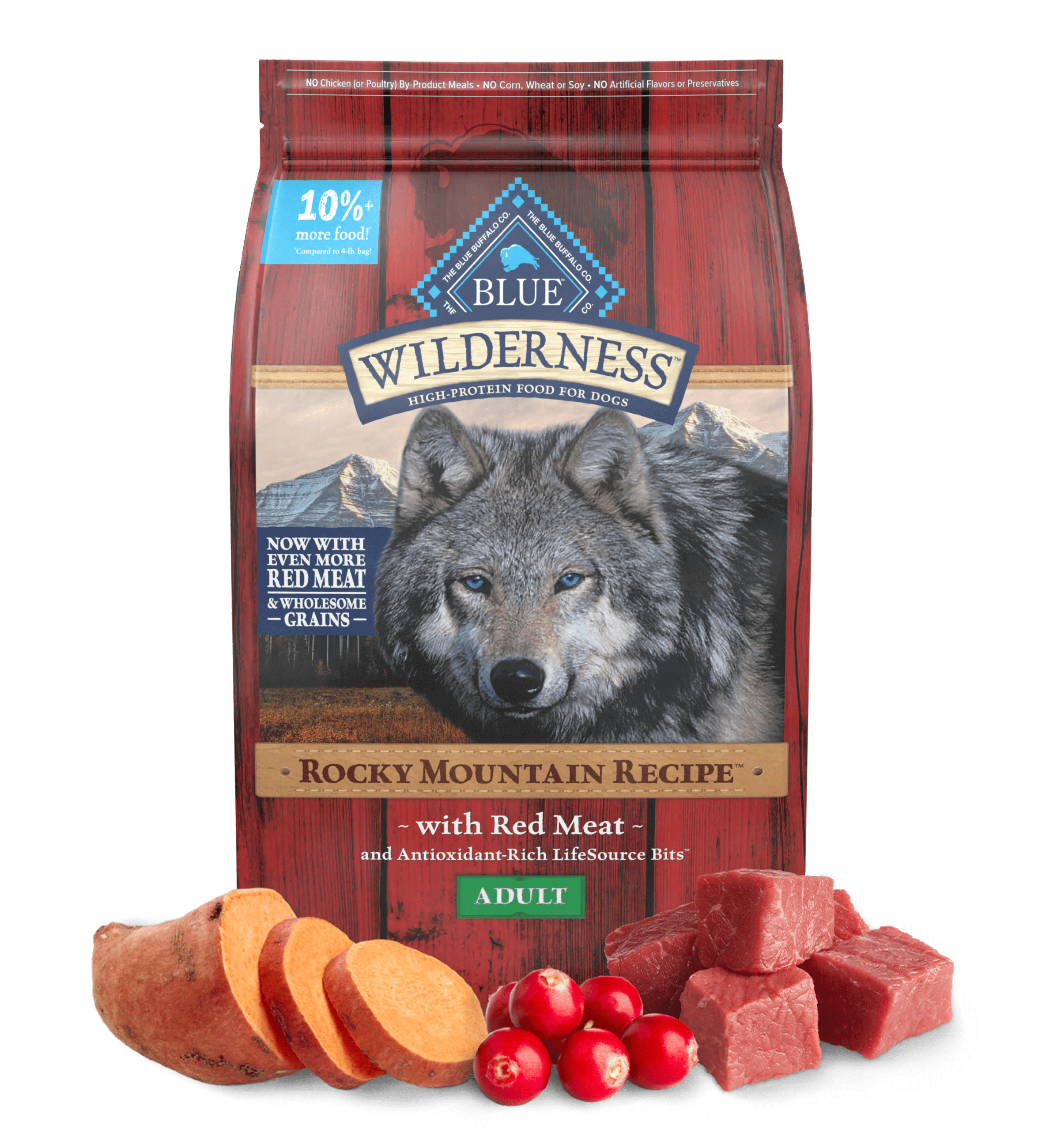 blue wilderness rocky mountain recipe adult red meat dog dry food