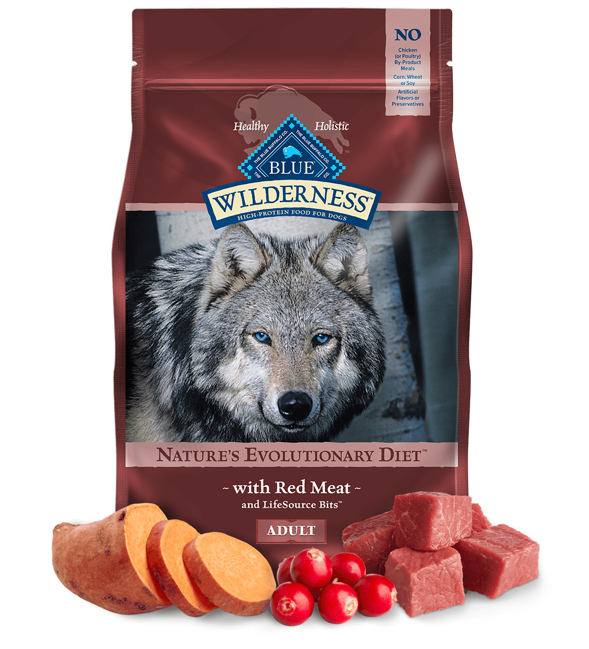 blue wilderness adult red meat dog dry food