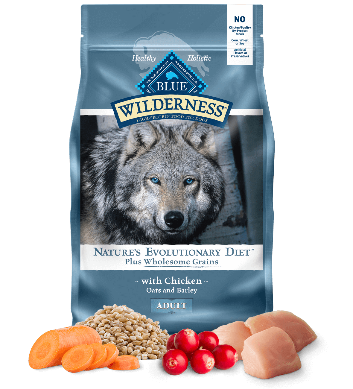 blue wilderness chicken with grains recipe dog dry food