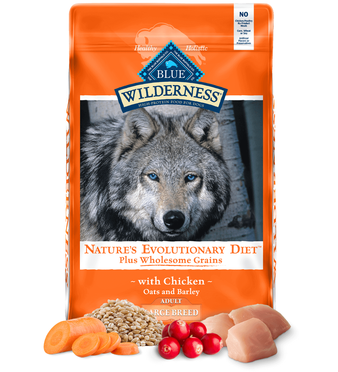 blue wilderness large breed adult chicken with grains recipe dog dry food