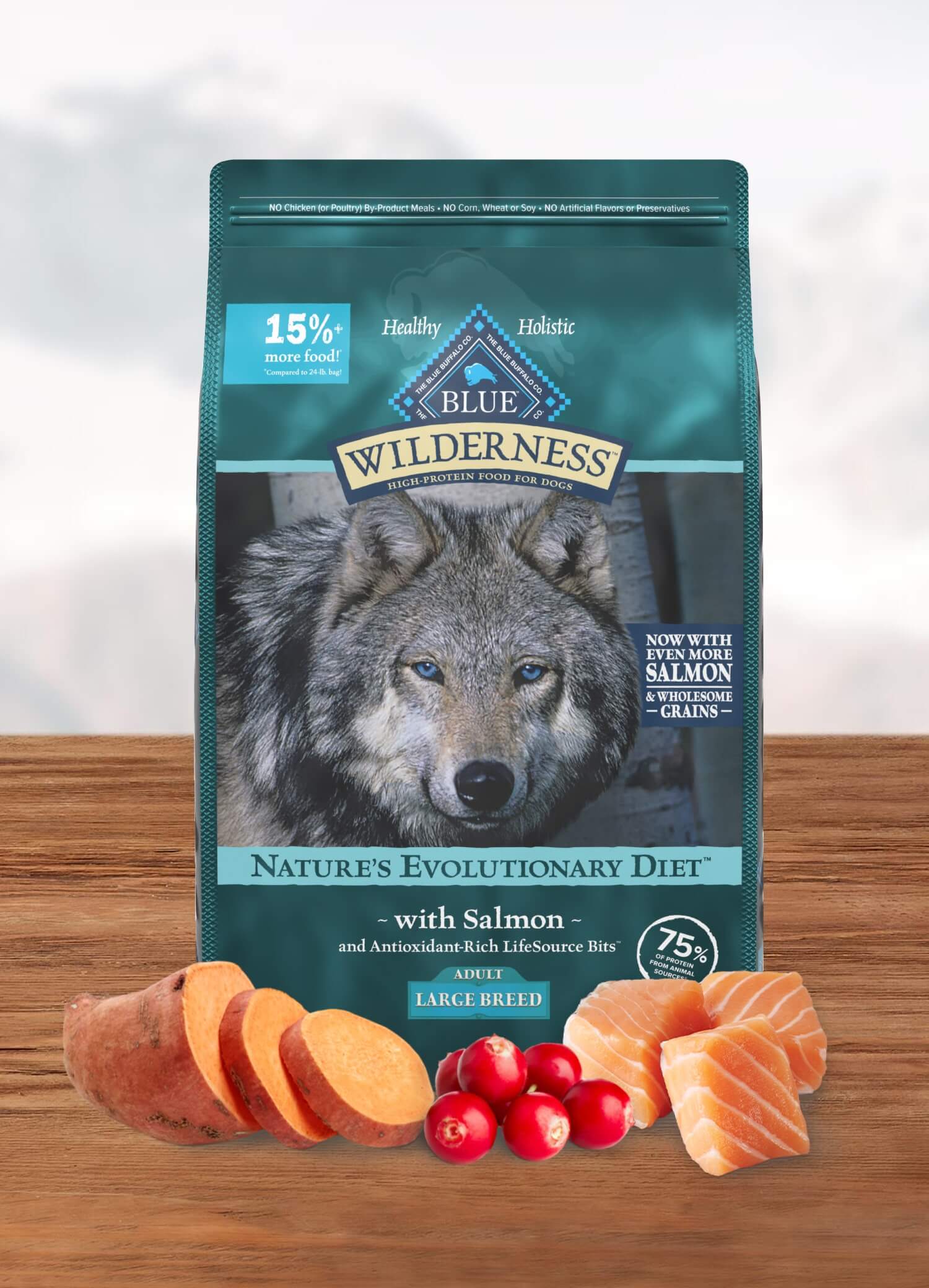 BLUE Wilderness Nature s Evolutionary Diet with Salmon for Large Breed Dogs Dry Food