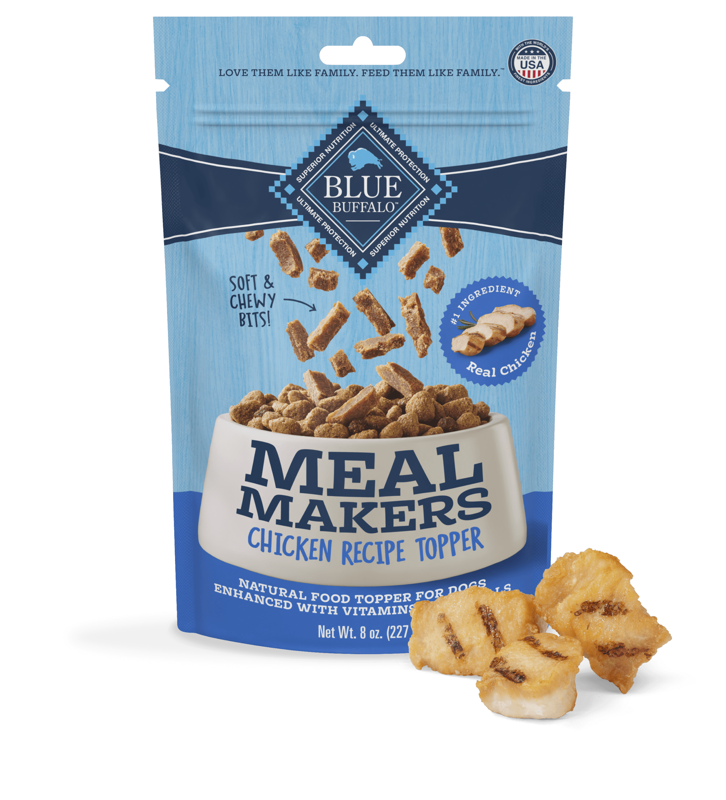 blue meal makers chicken recipe topper dog wet food