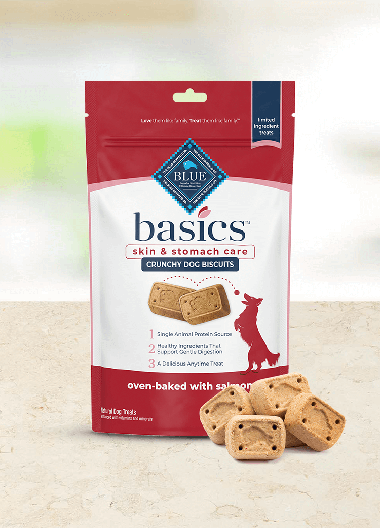 BLUE Basics Dog Treats Salmon Potato Biscuits