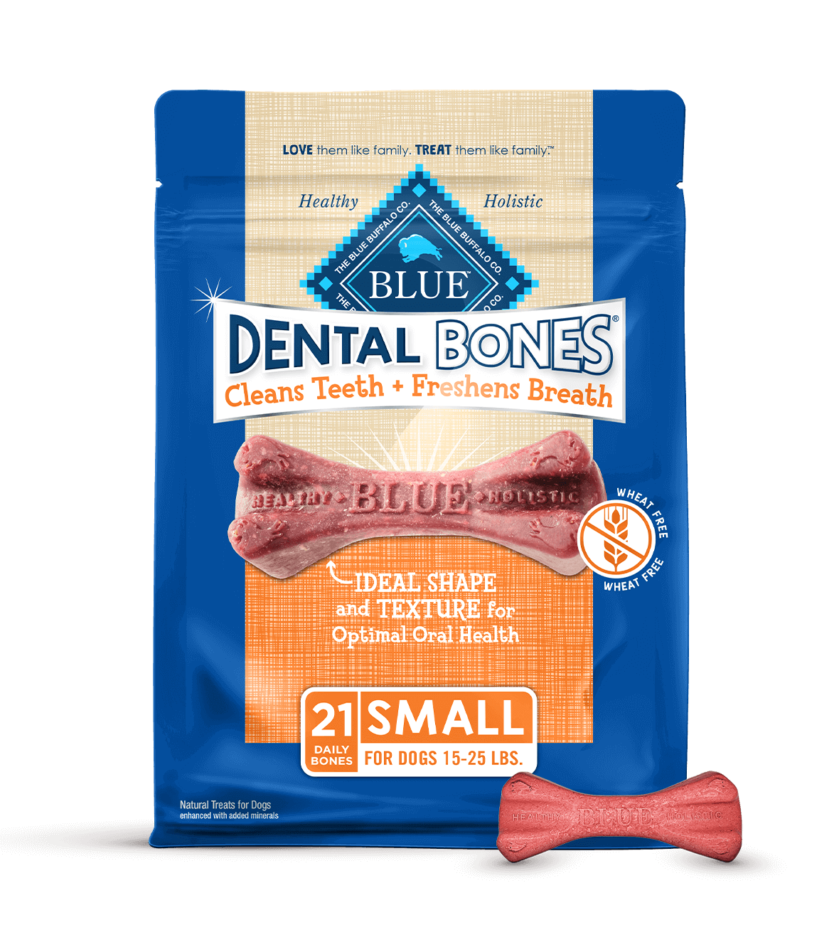 BLUE Dental Bones Dog Treats Small Size Dental Chews