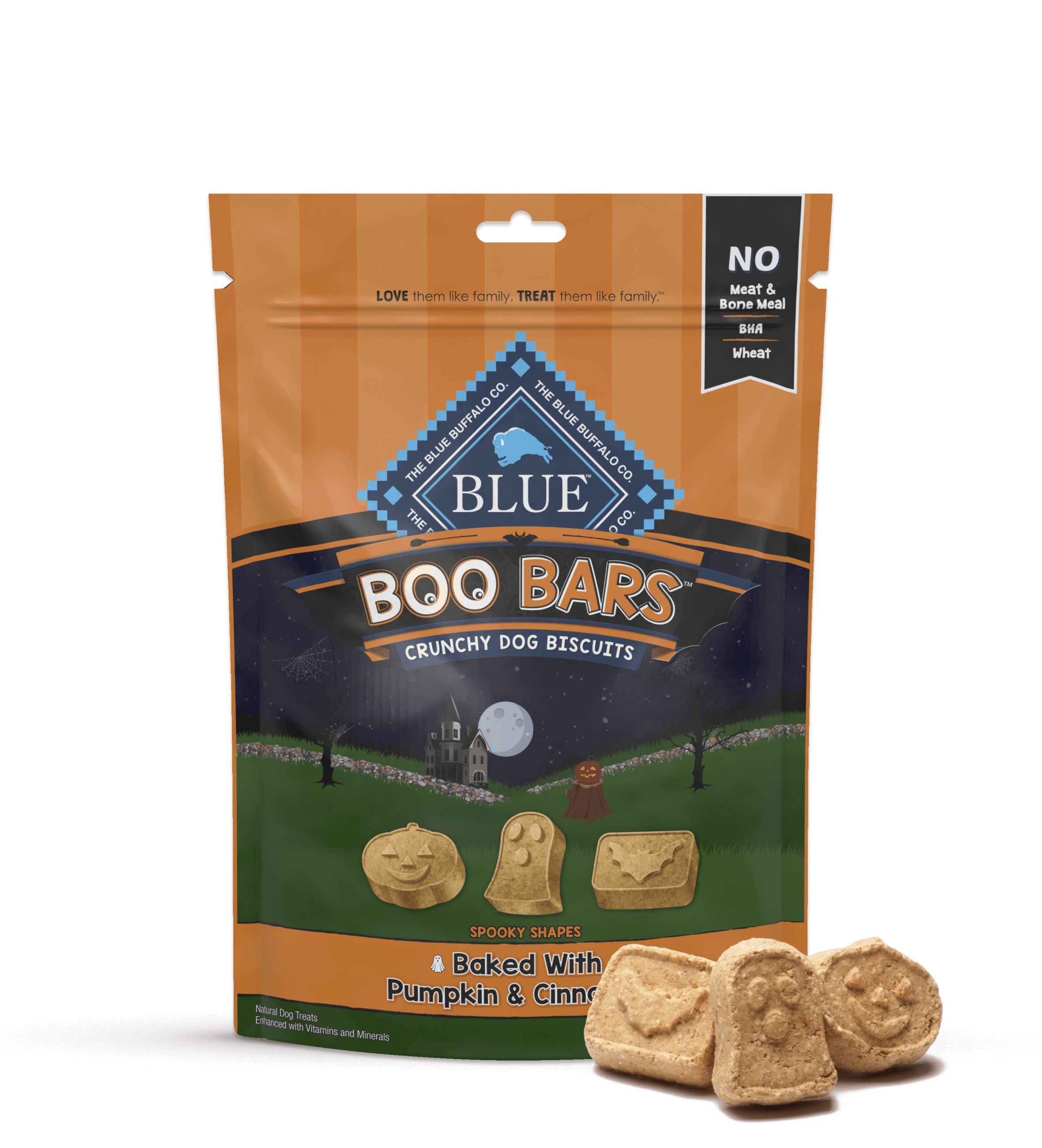 Blue boo bars pumpkin & cinnamon natural mini dog biscuits dog treats