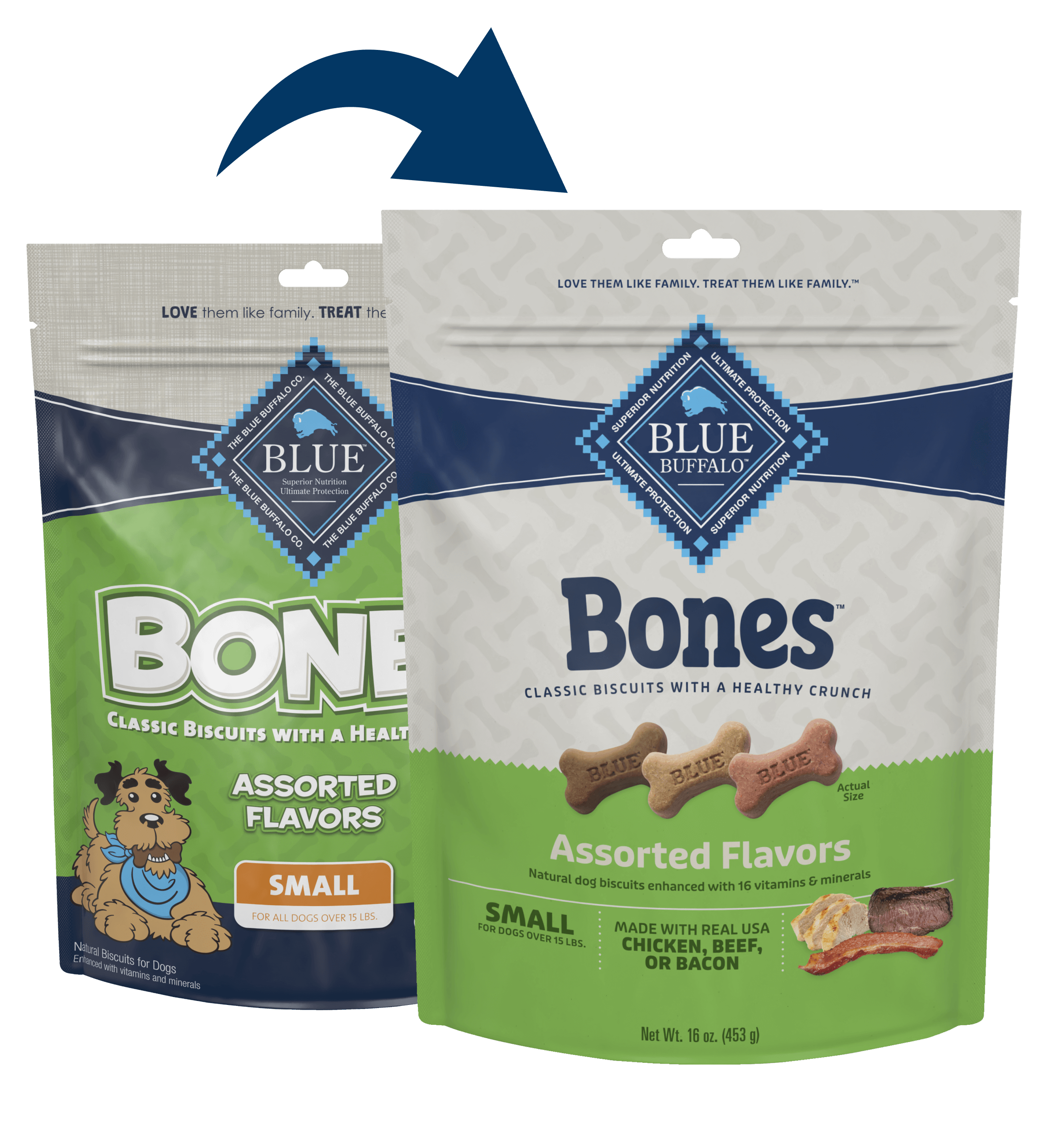 Bag of Blue Bones Crunchy Dog Biscuits