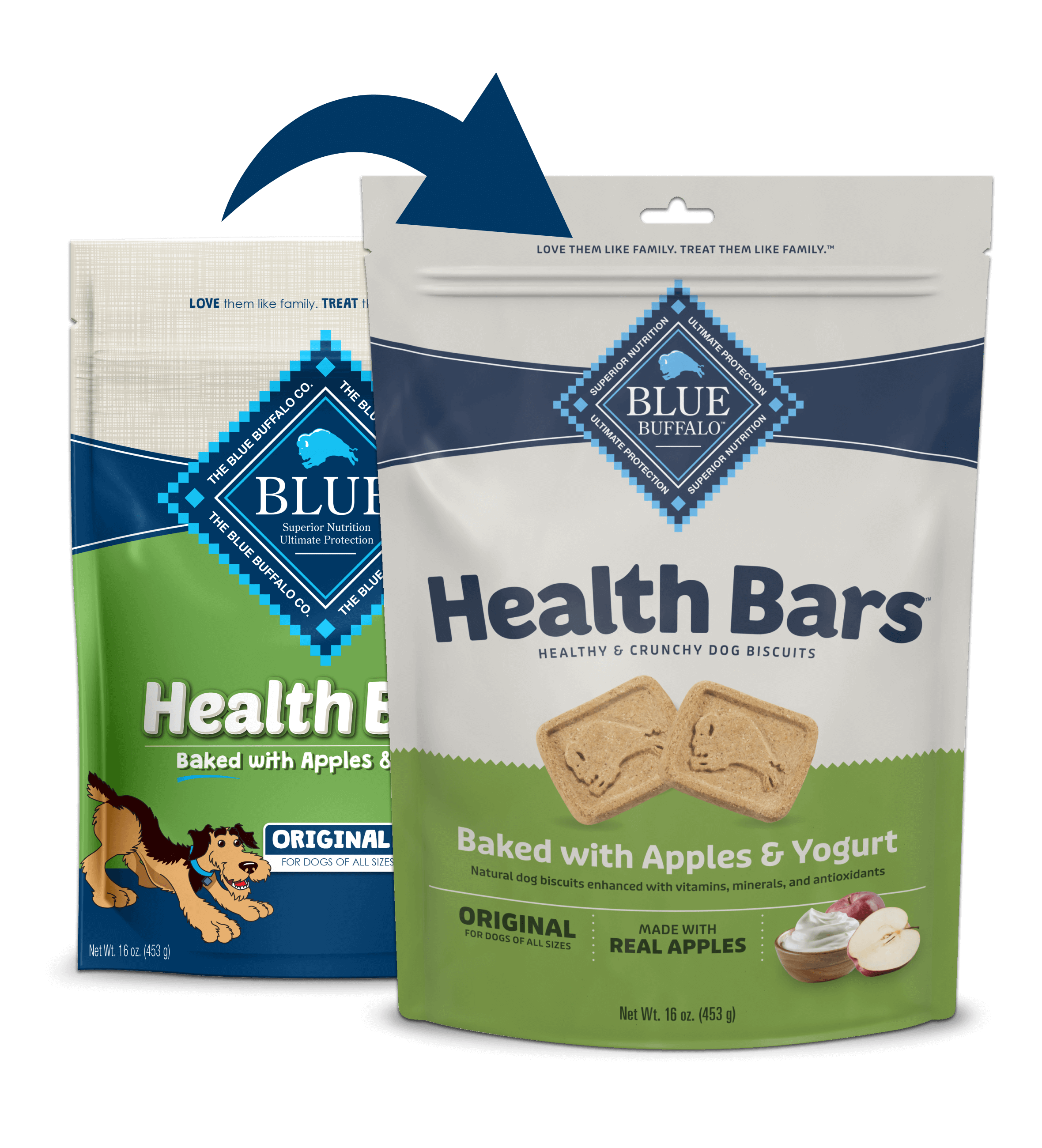 BLUE Health Bars With Apples and Yogurt